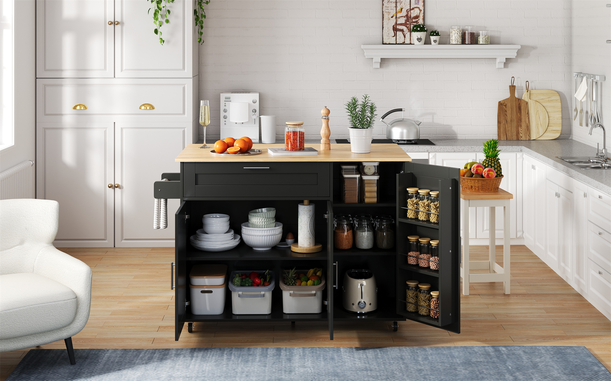 Chariot von cuisine flexible et mobile