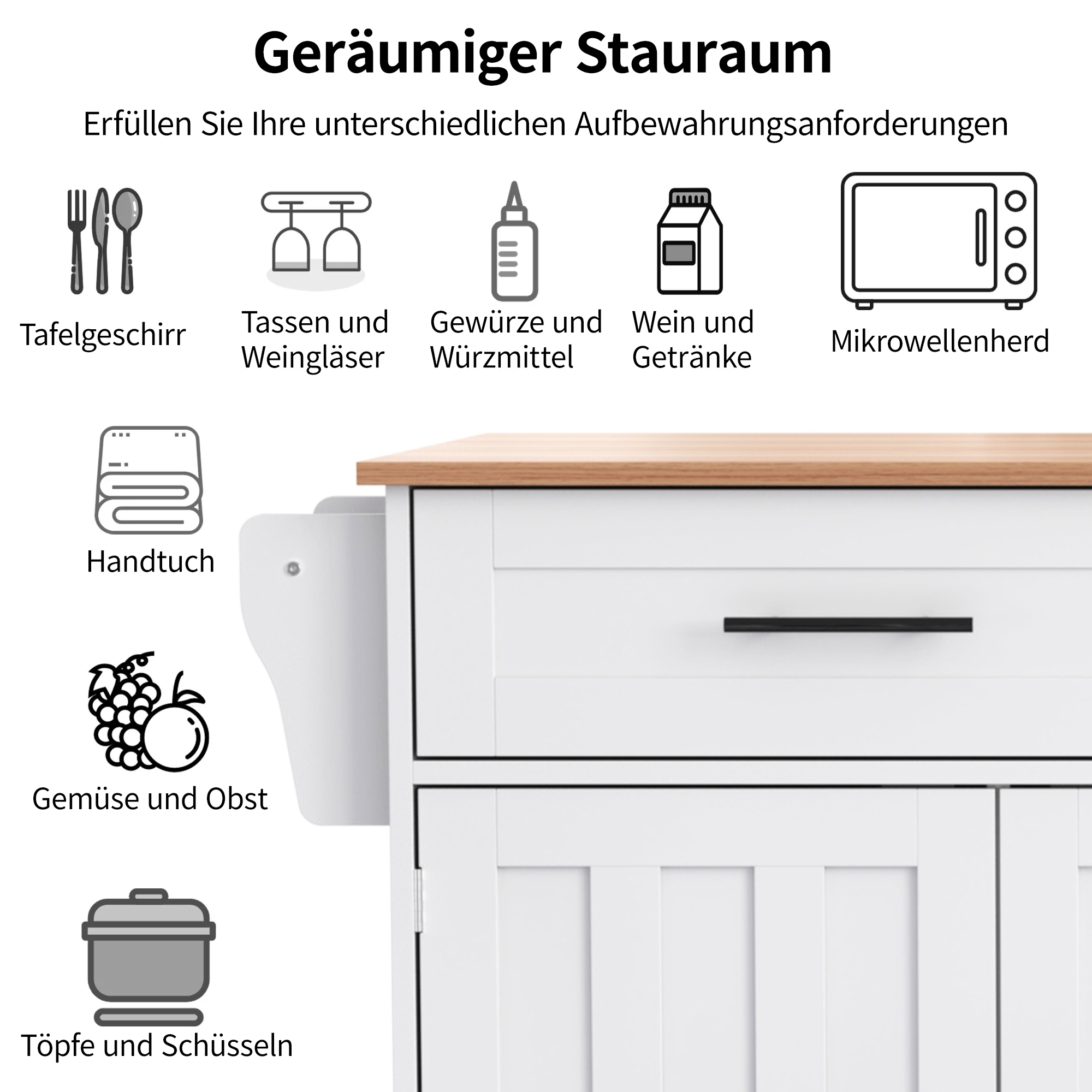 Küchenwagen mit großzügigem Stauraum