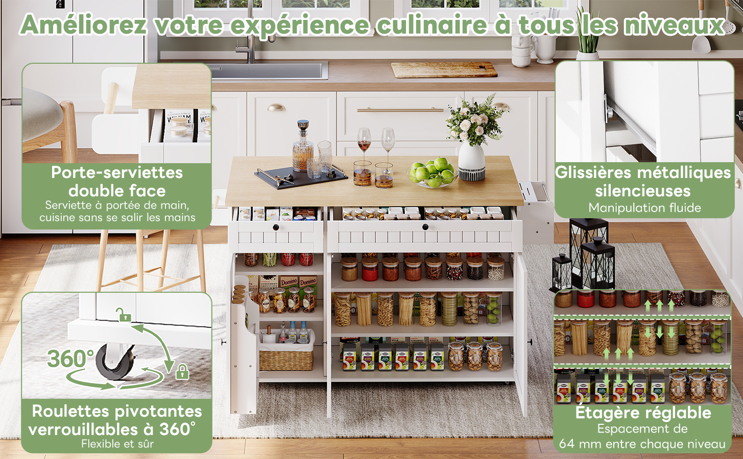 Présentation du îlot de cuisine