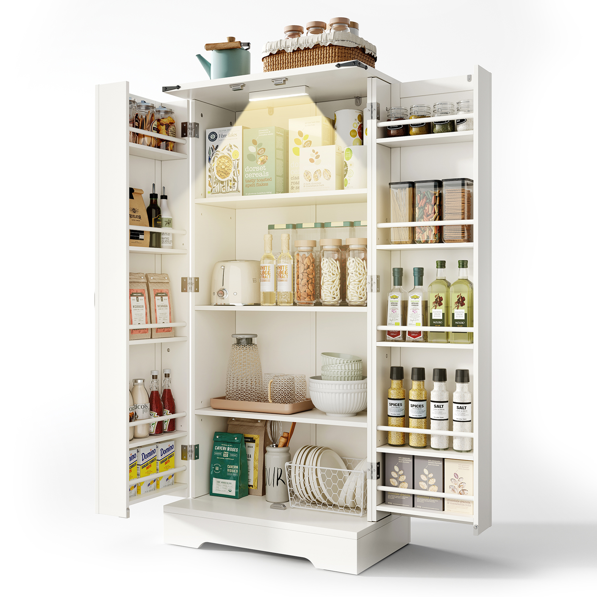 128,5 cm großer Küchenschrank, Bauernhaus-Aufbewah