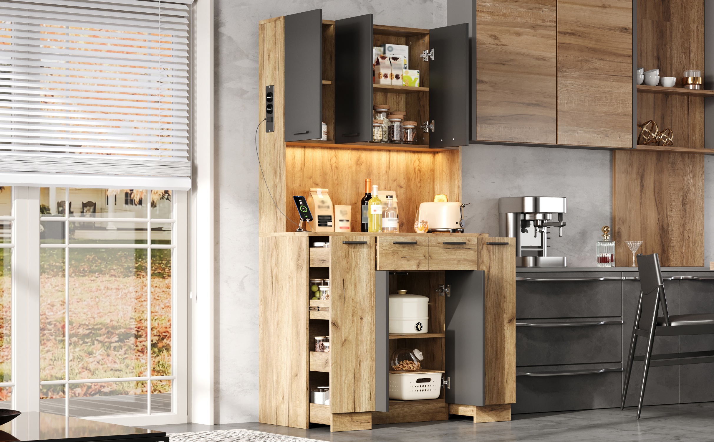 Espace de vie avec meuble design
