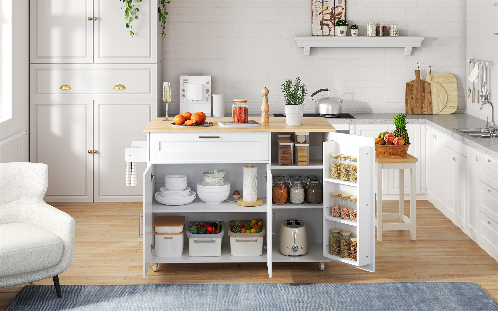 Chariot von cuisine flexible et mobile