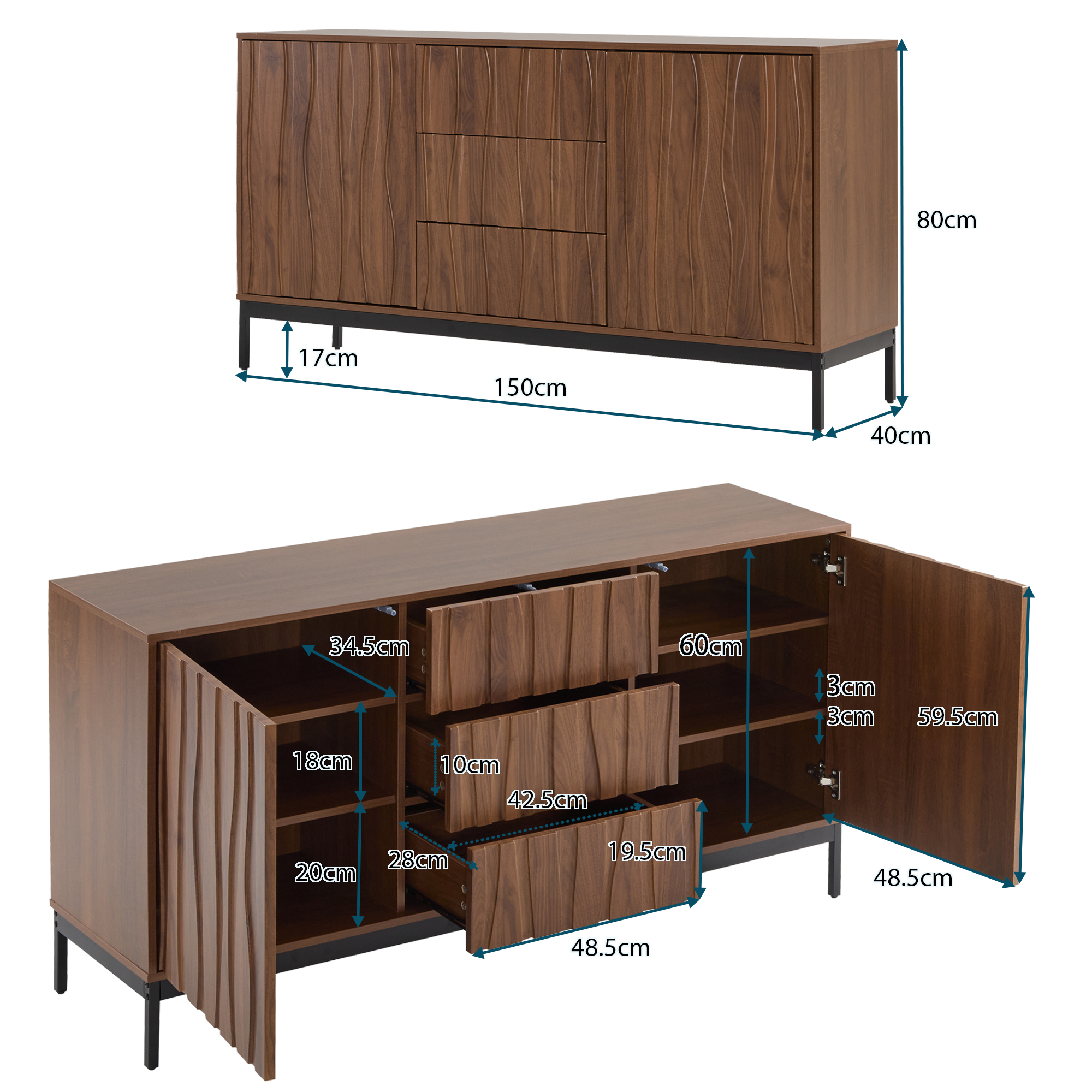 Dimensions du buffet