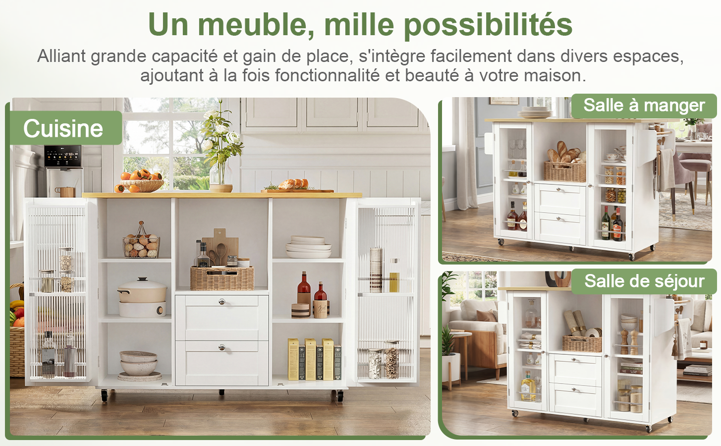 Détail du îlot de cuisine