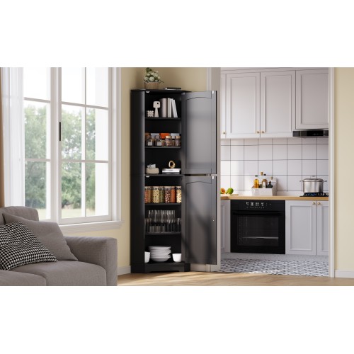 Meuble d’angle avec rangement et portes cintrées
