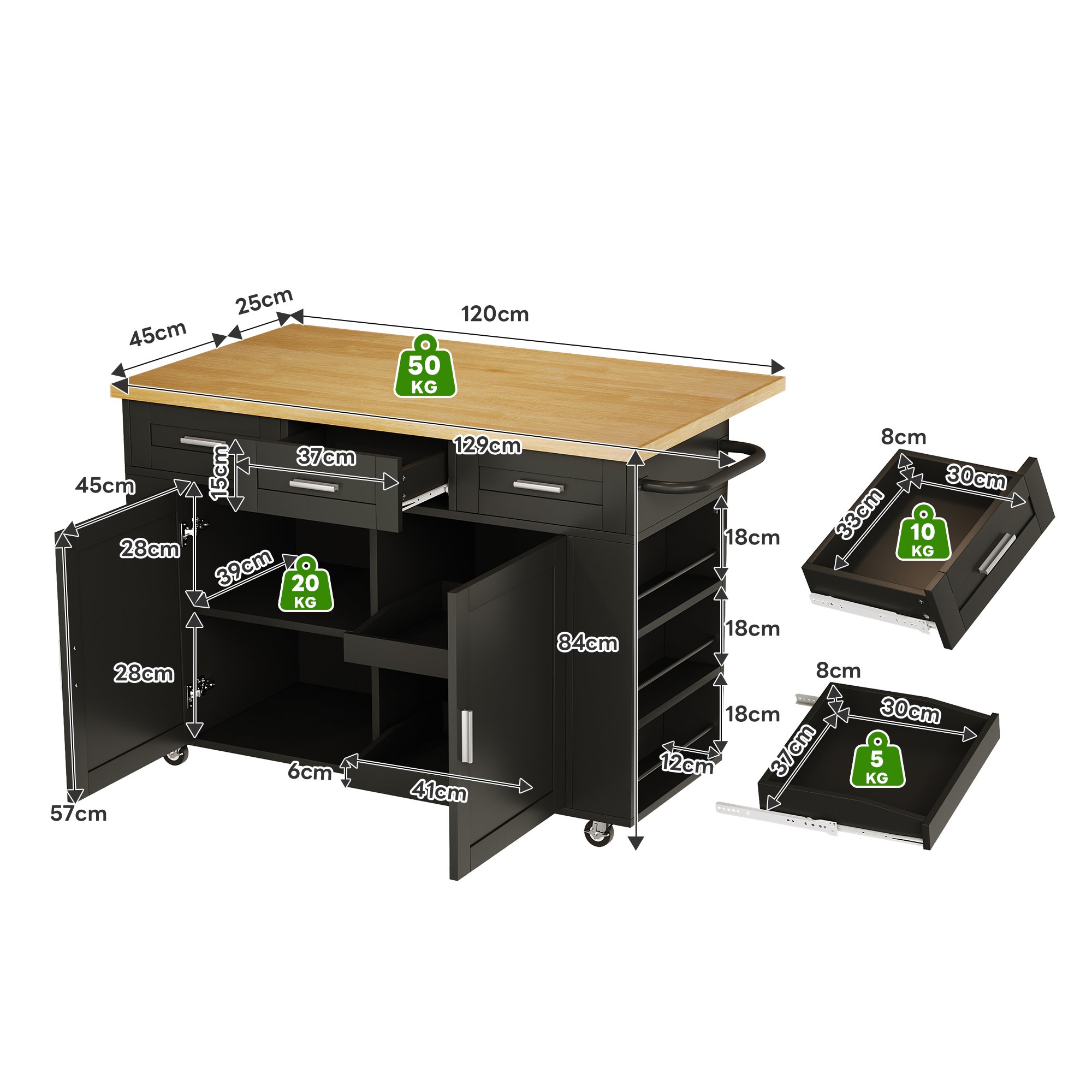 Dimensions du buffet