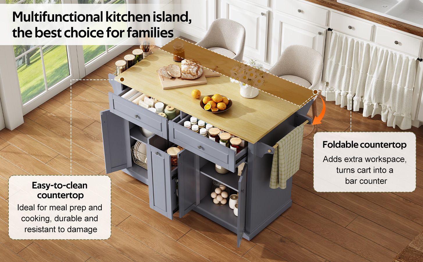 Présentation du îlot de cuisine