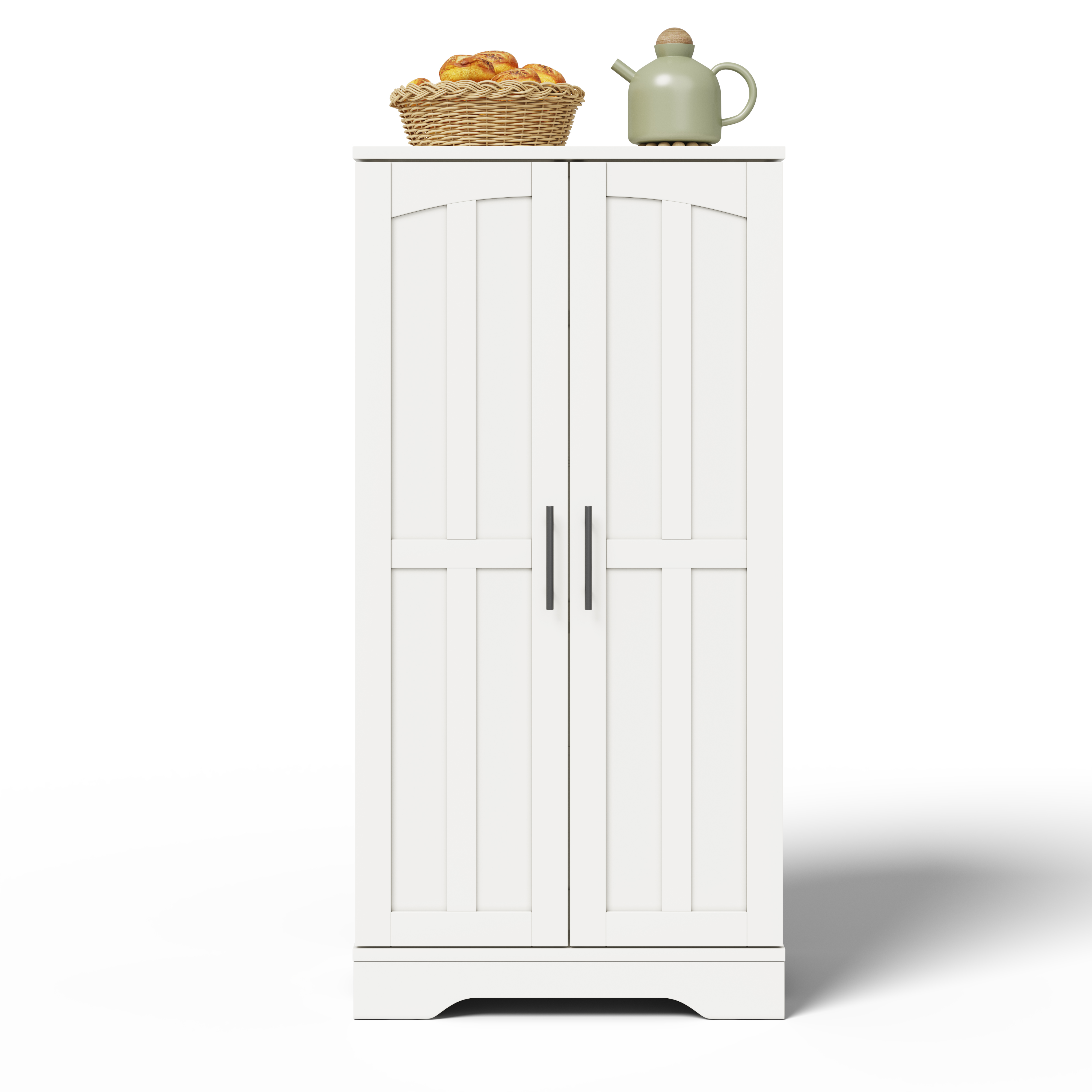 Buffet de rangement, étagères réglables, éclairage led, 60 x 40 x 120 cm, MDF, blanc - vue 5