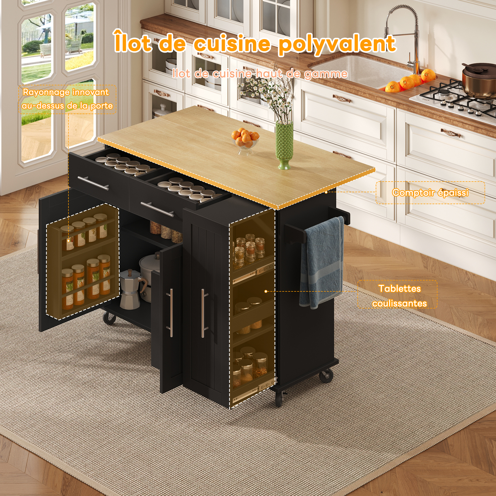 Présentation du îlot de cuisine