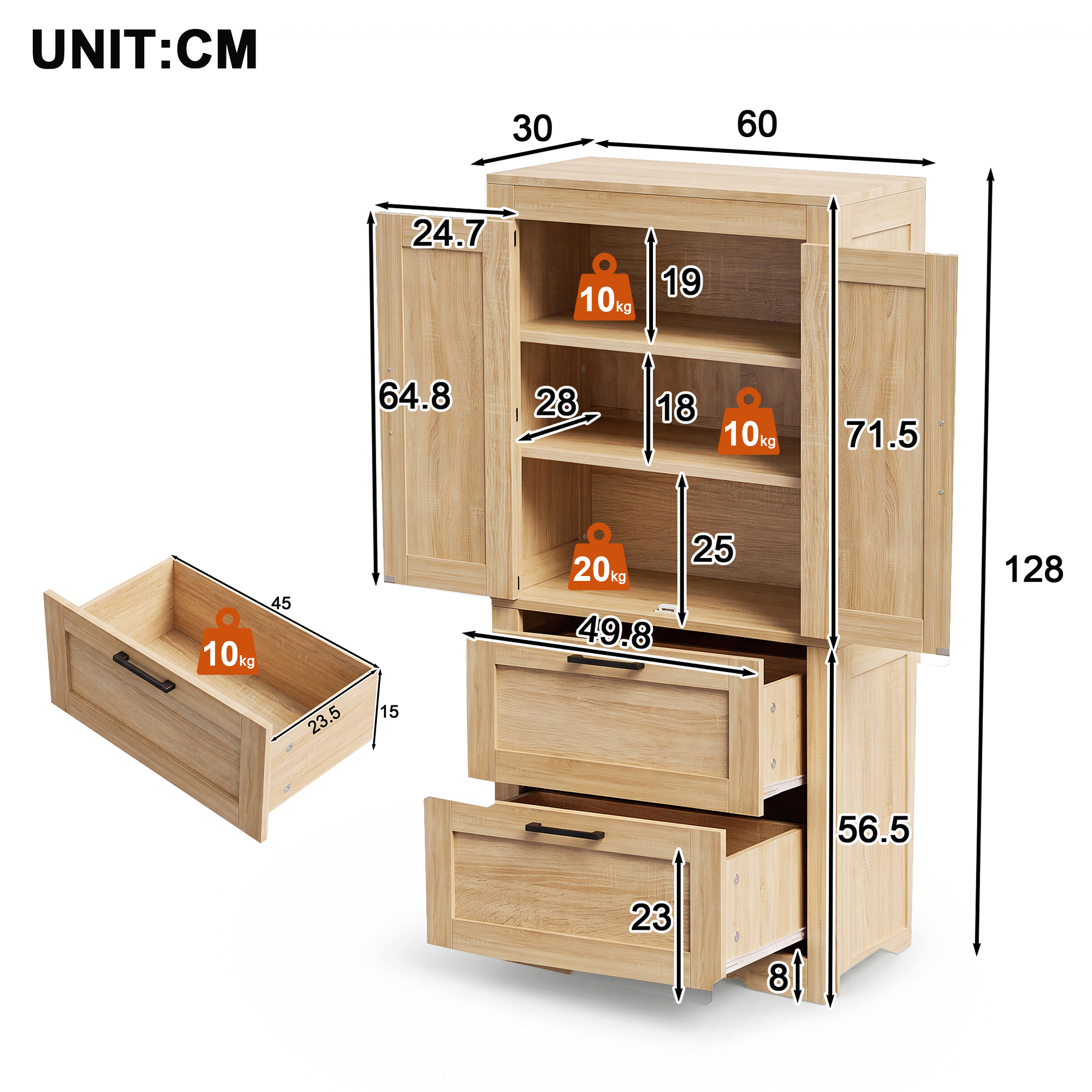 Dimensions du buffet