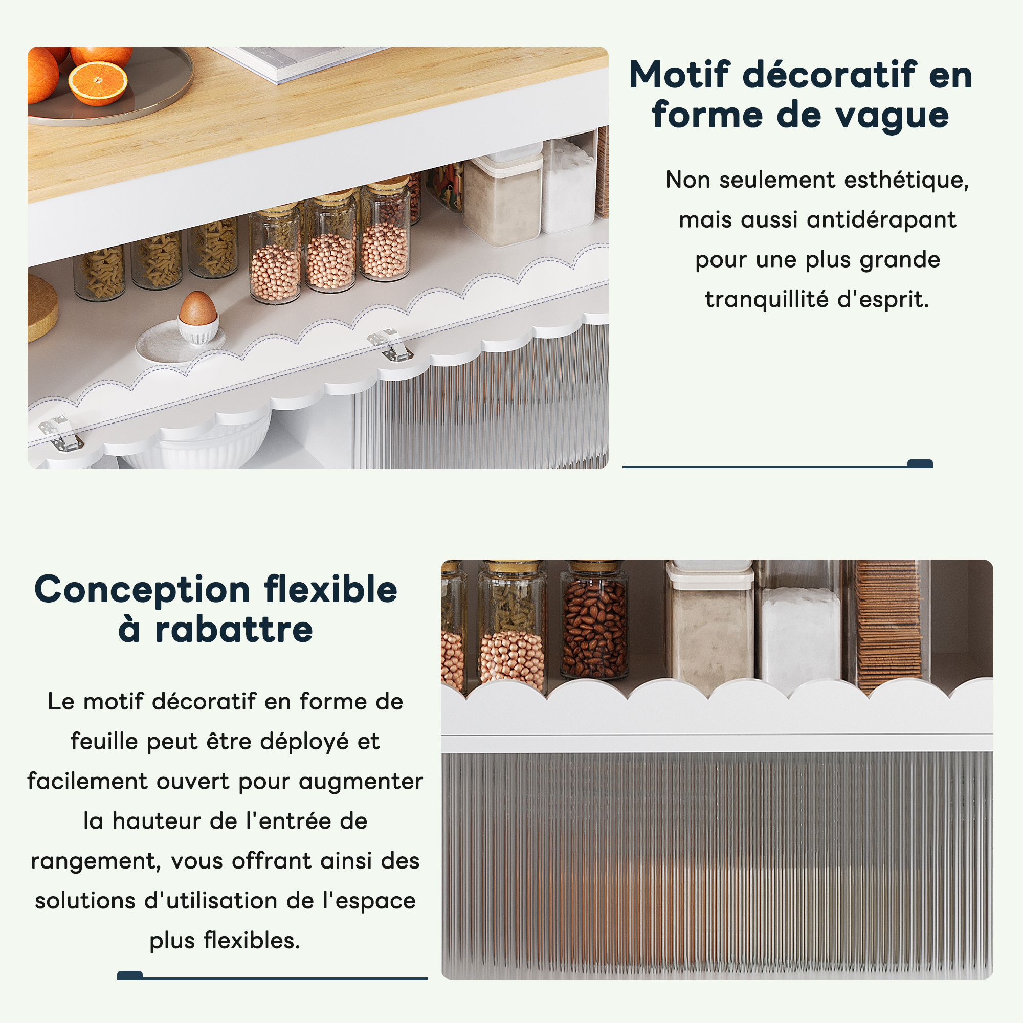 Détail du îlot de cuisine