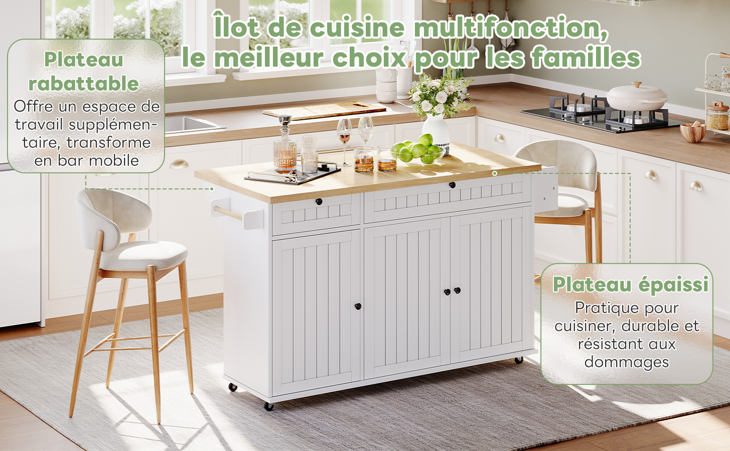 Présentation du îlot de cuisine