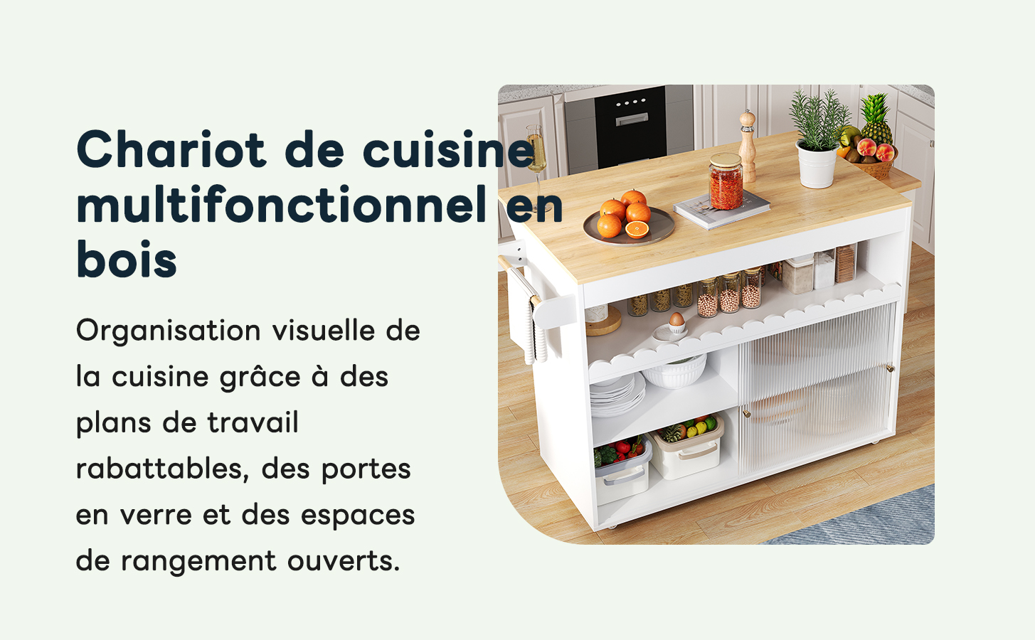 Détail du îlot de cuisine