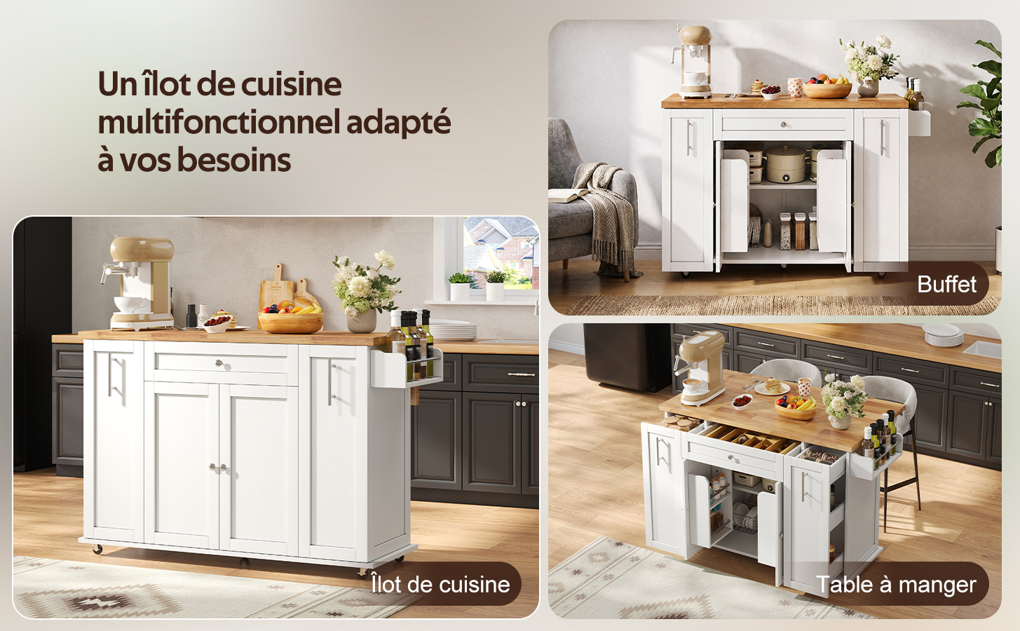 Présentation du îlot de cuisine