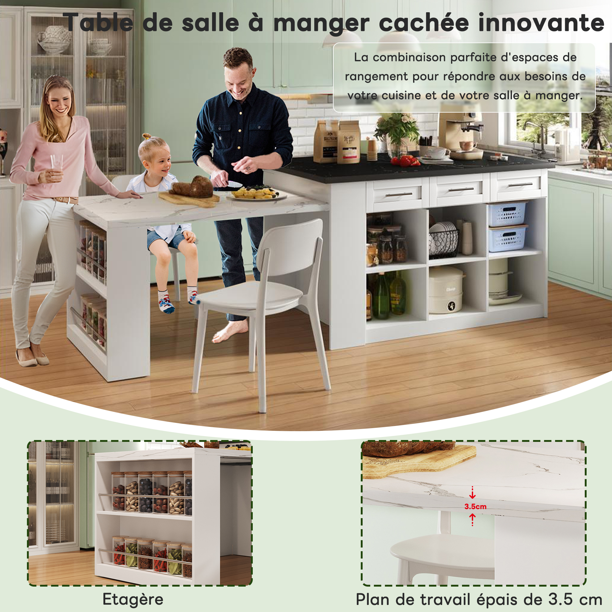 Présentation du îlot de cuisine
