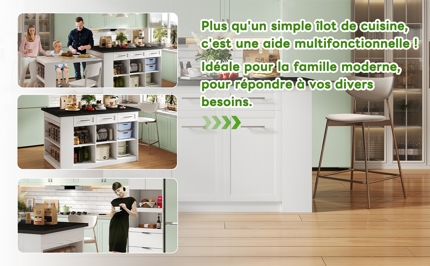 Présentation du îlot de cuisine