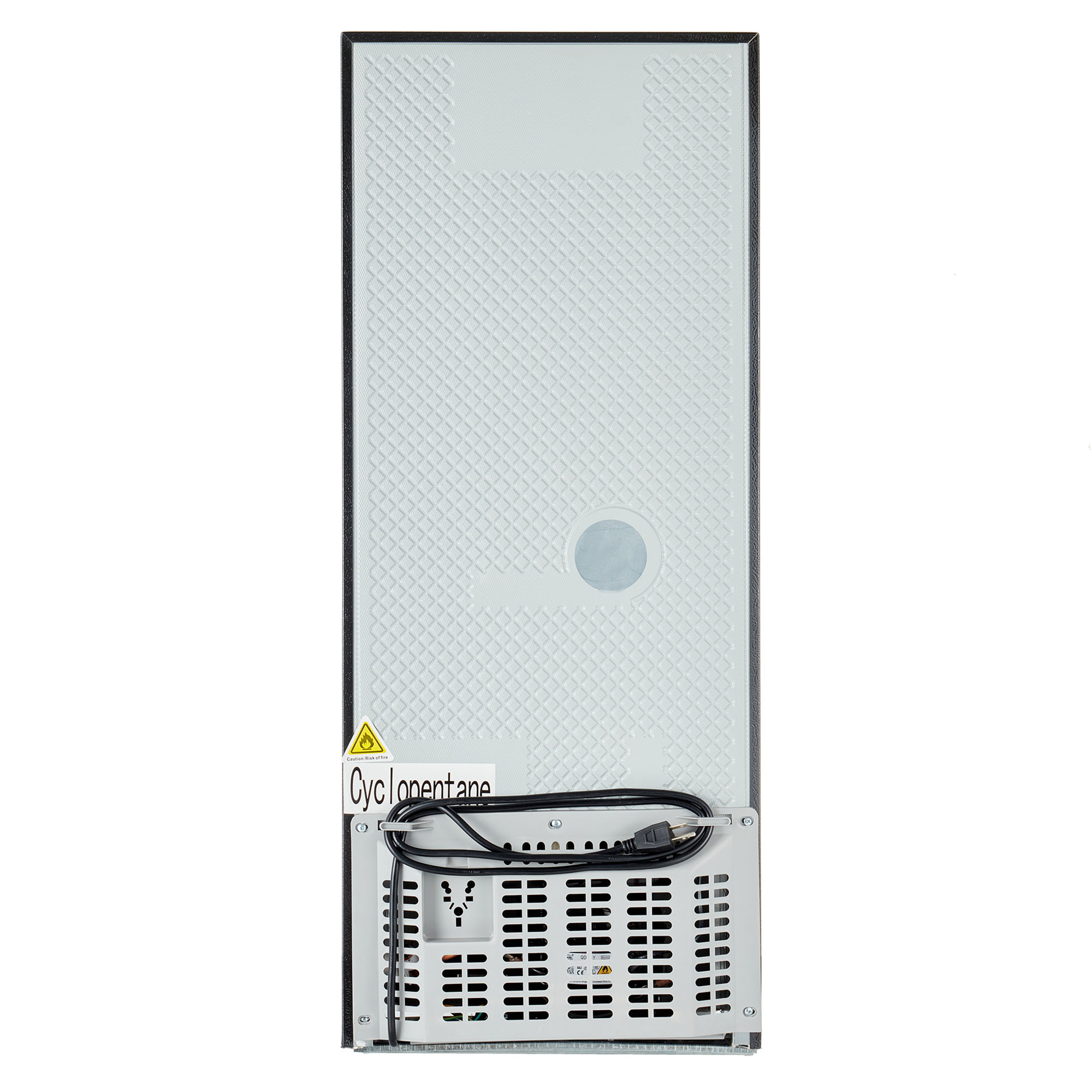 Réfrigérateur 106L vue extérieure finition brossée gris‑argent