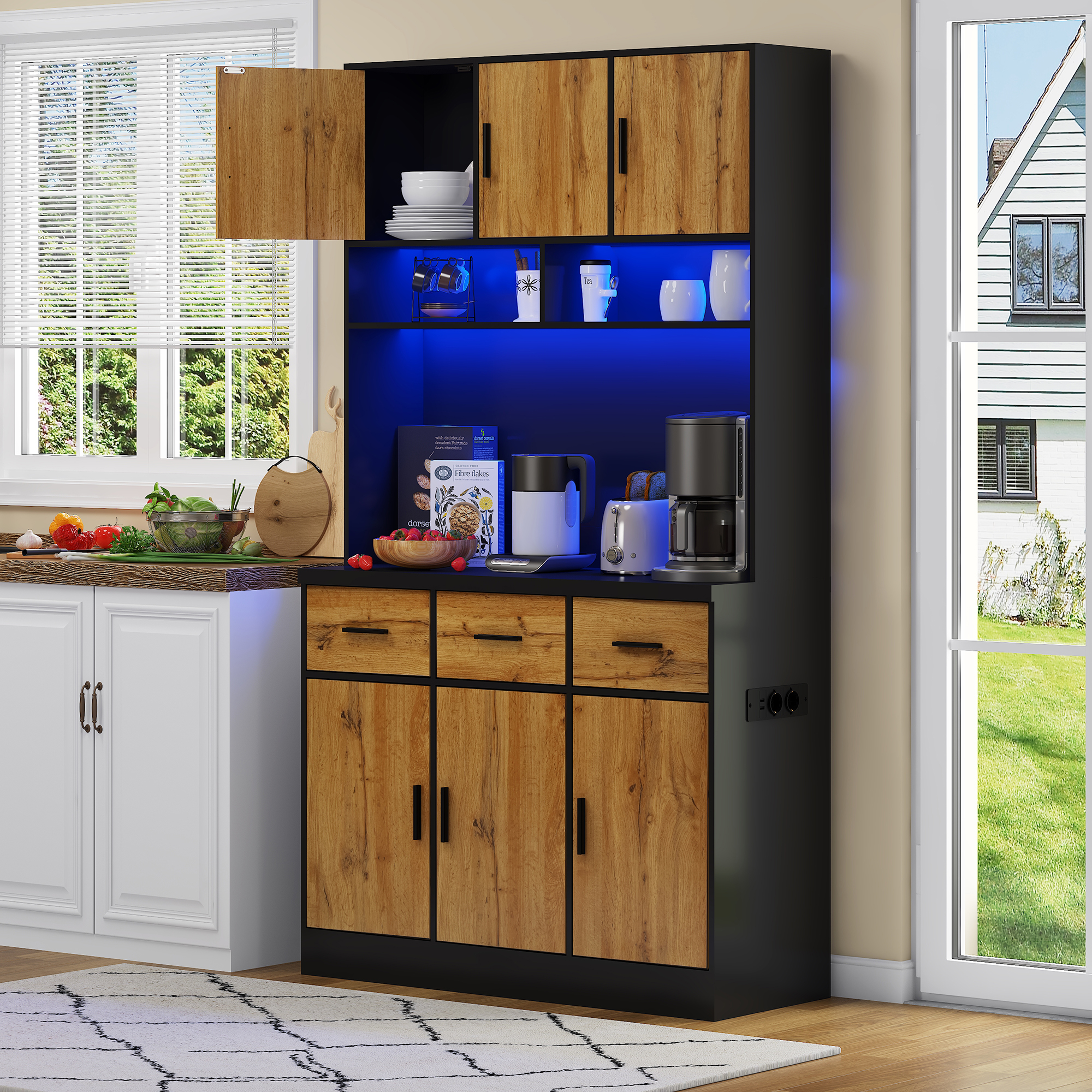 Buffet haut de cuisine Noir, vue 4