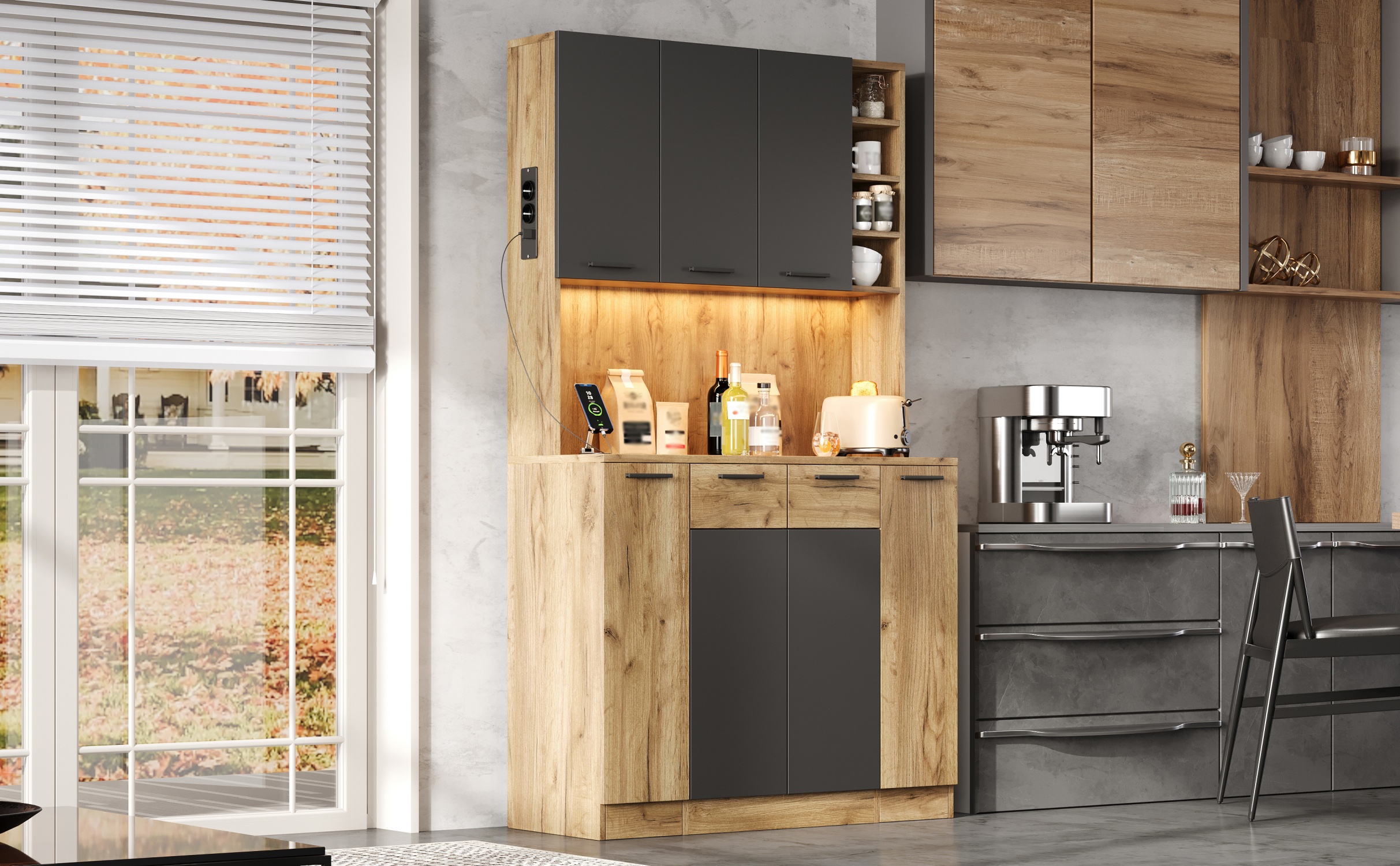 Meuble dans une cuisine moderne