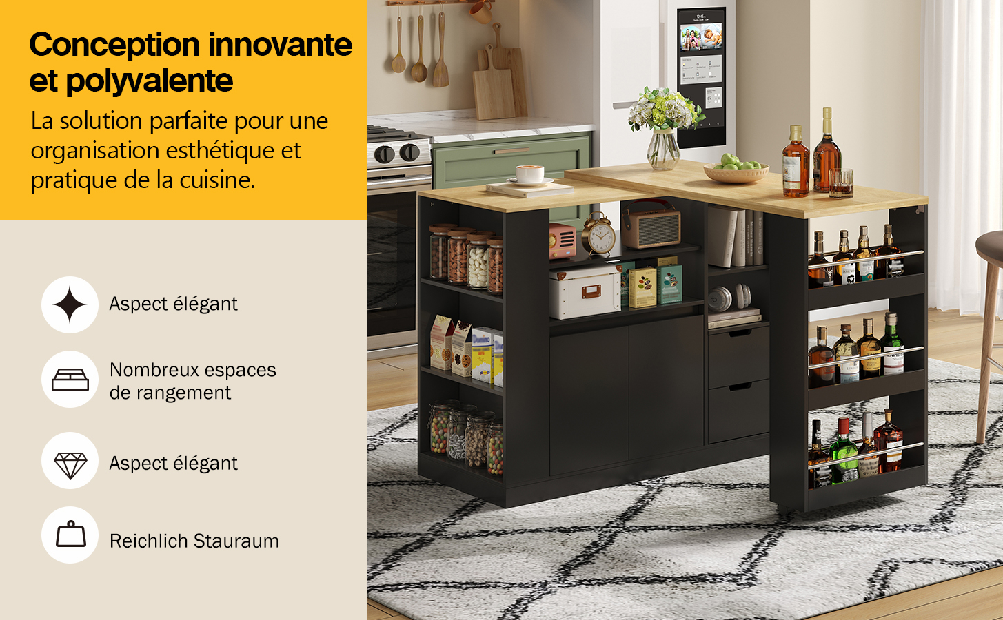 Présentation du îlot de cuisine