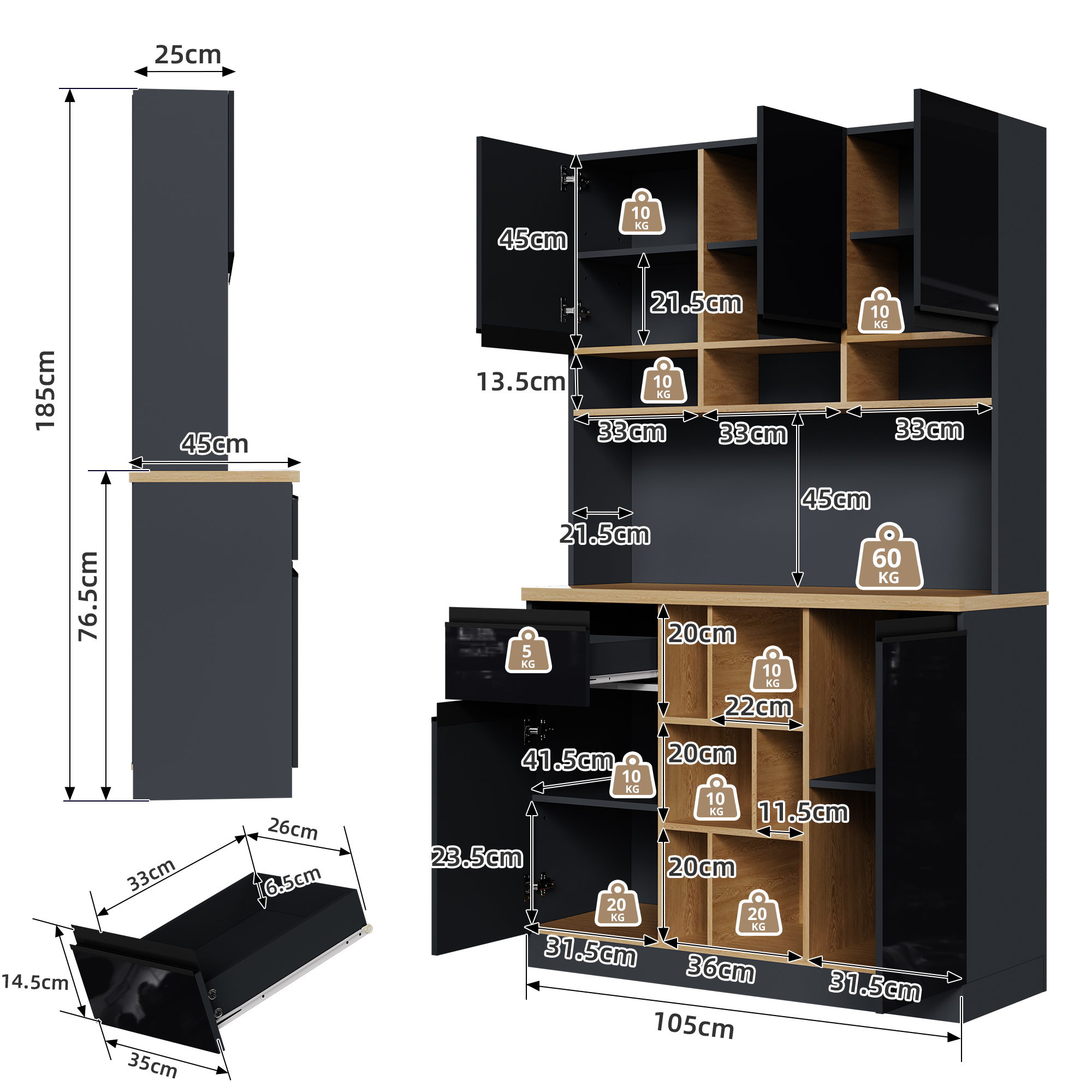 Hochschrank Ansicht 5