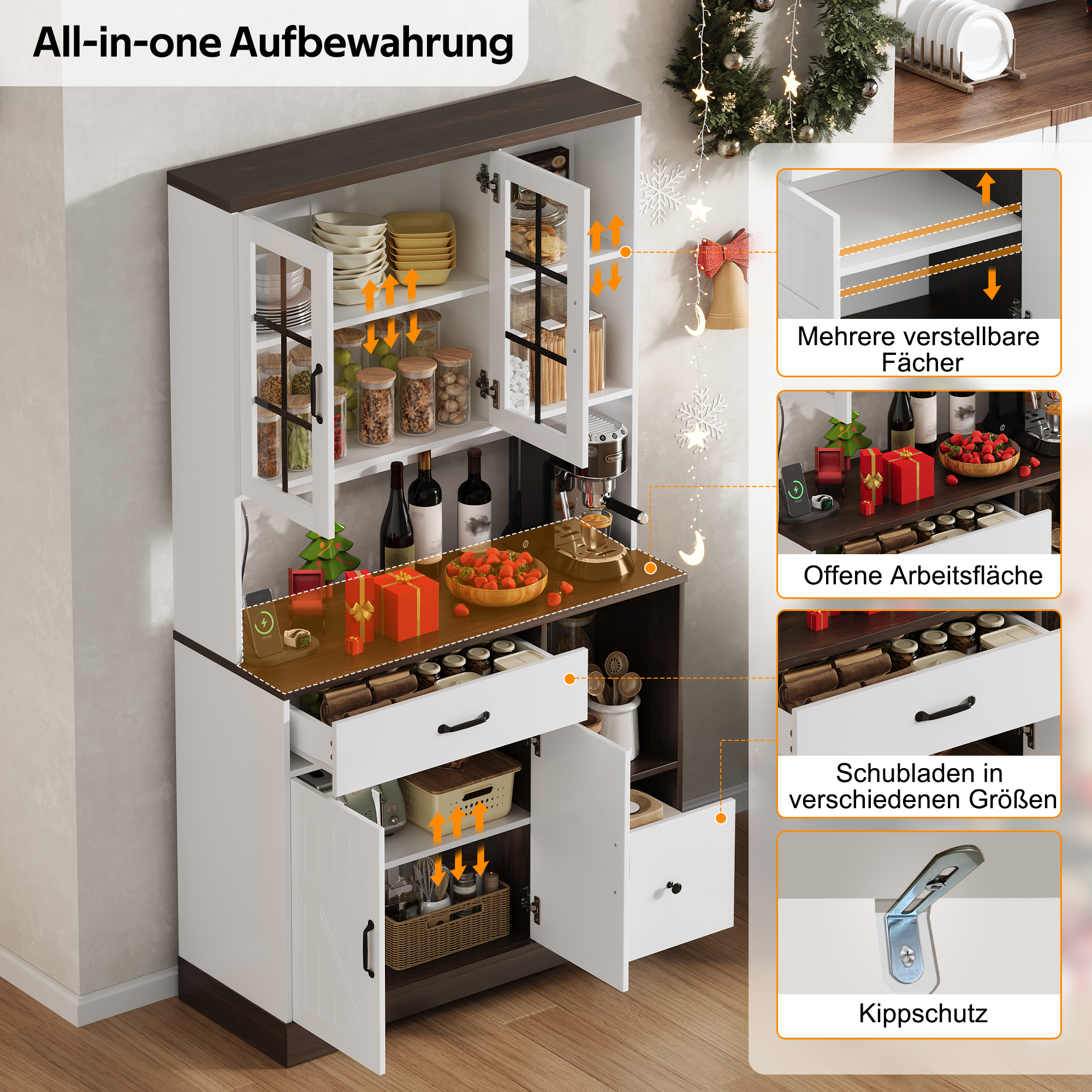 Buffet haut de cuisine Blanc, vue 4