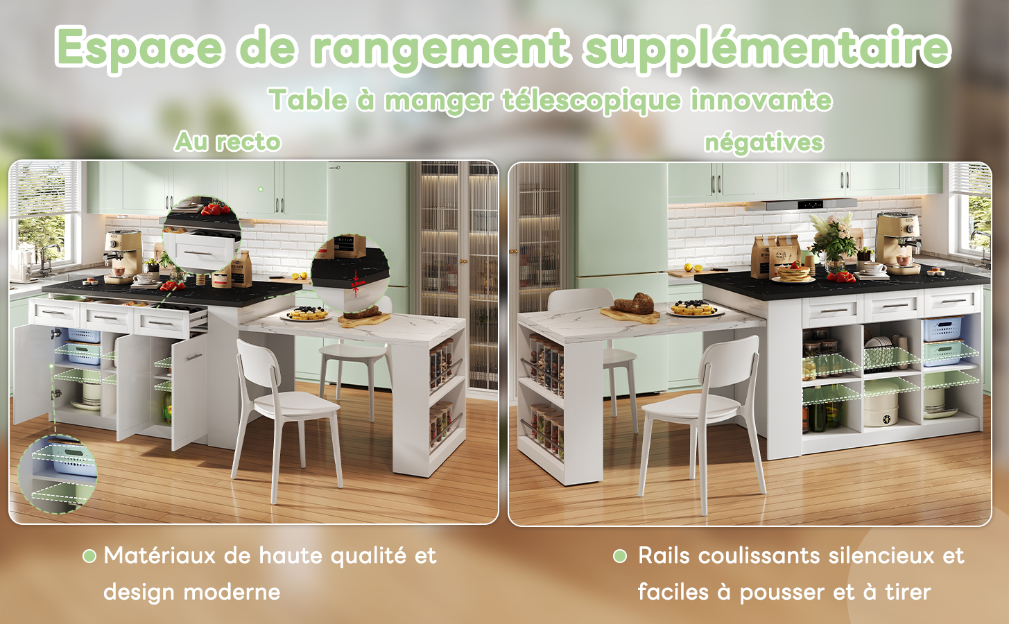 Présentation du îlot de cuisine