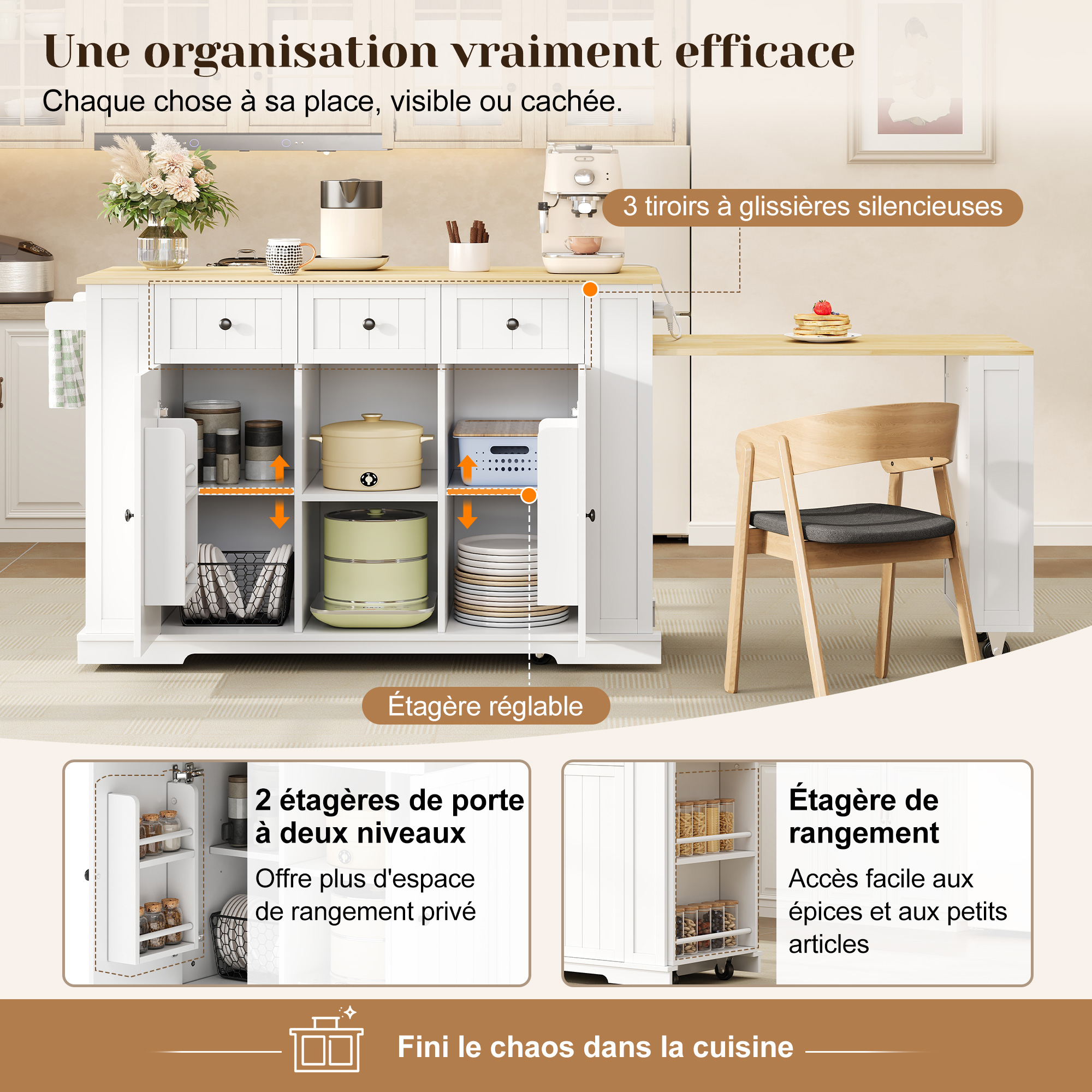 Îlot dans une cuisine moderne