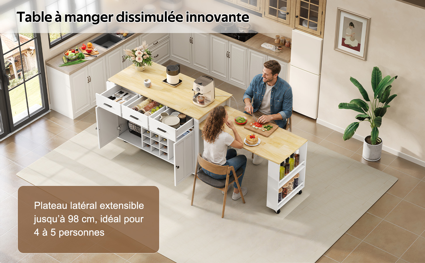 Présentation du îlot de cuisine