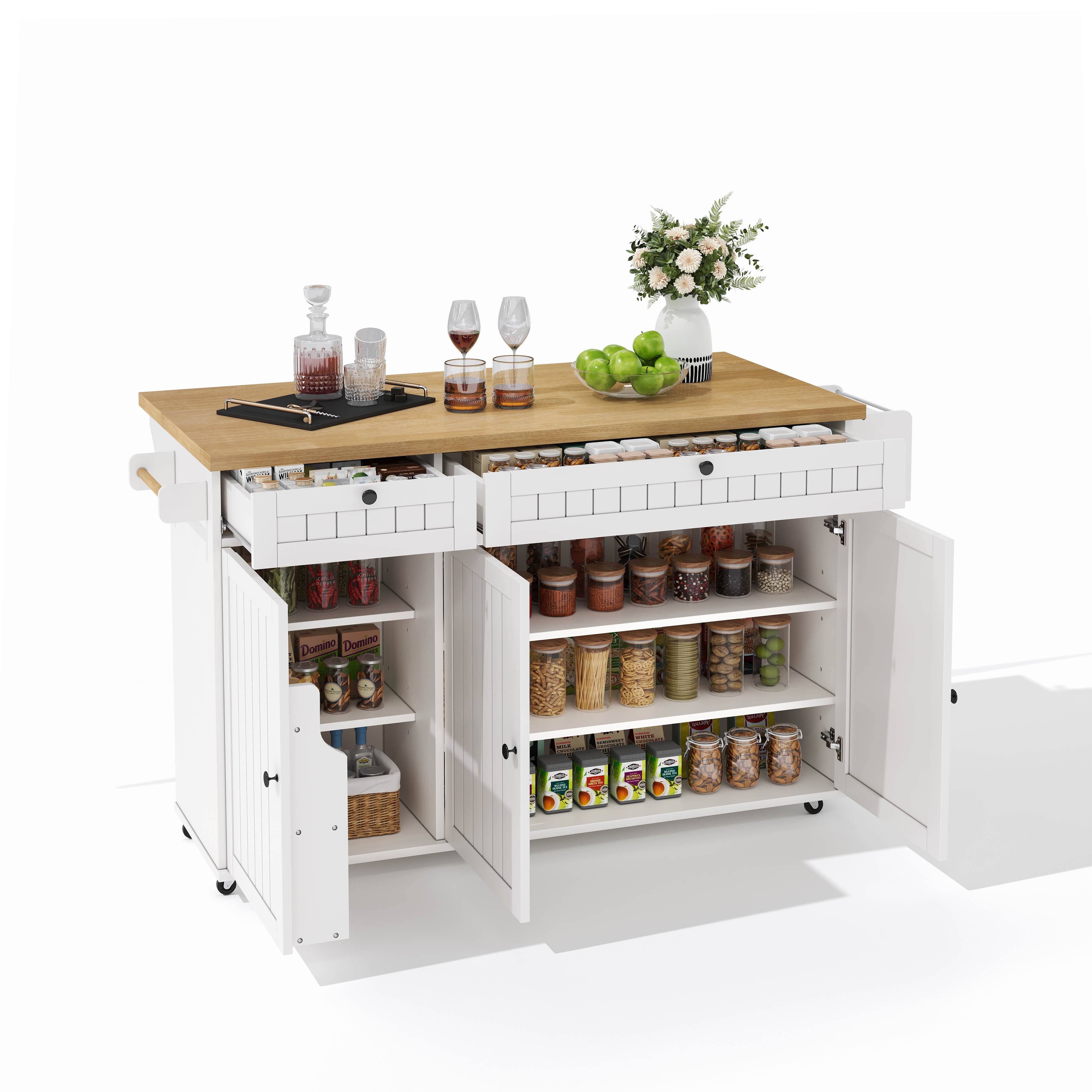 Chariot de cuisine multifonction 137x70x89,5 cm en - image 11