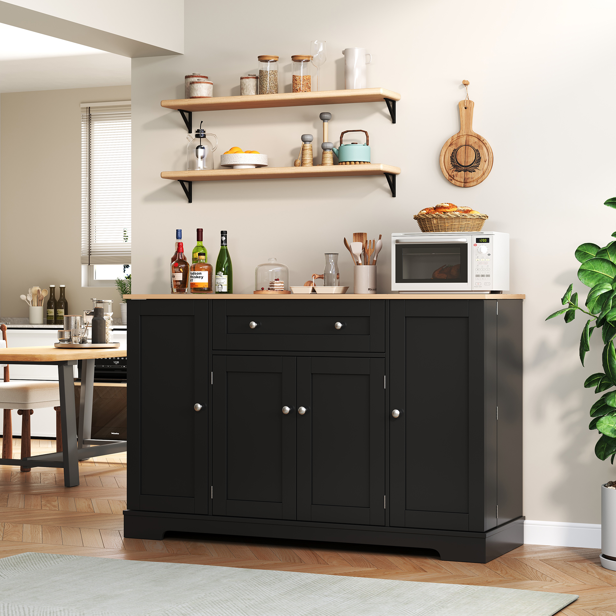 Multifunktionales Küchenbuffet – 138 cm Sideboard 