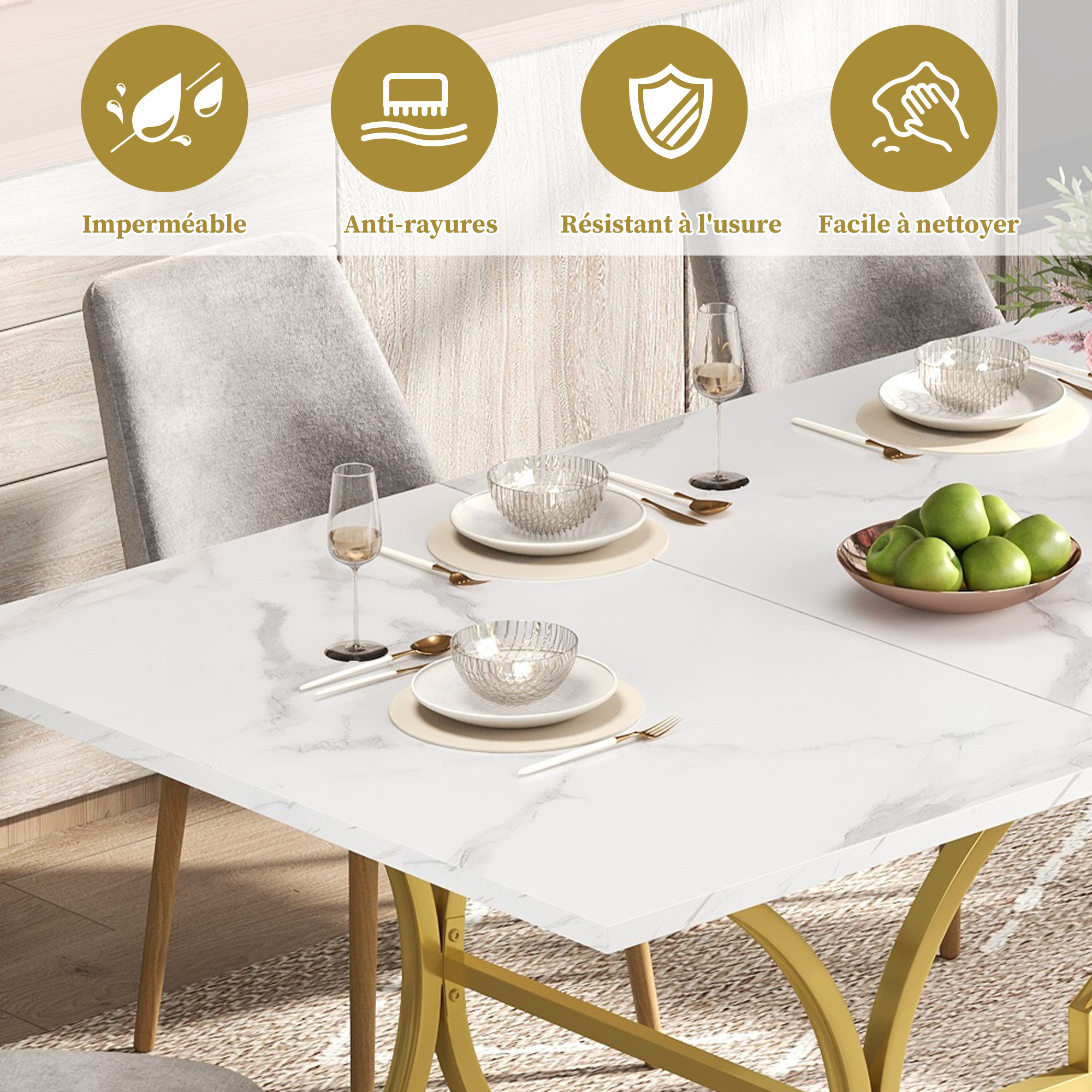 Détail du table à manger