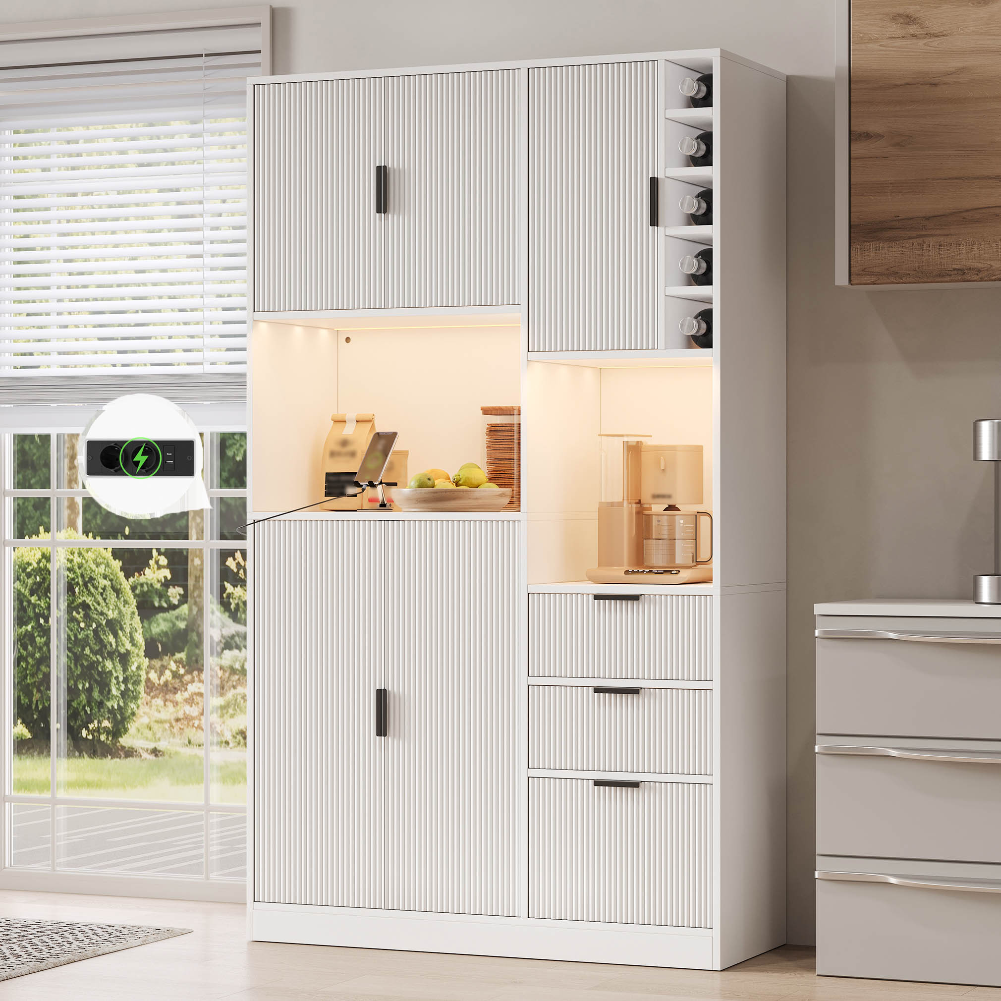 Buffet haut de cuisine Blanc, vue 1