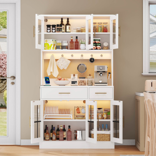 Rangements du meuble de cuisine avec tiroirs et étagères réglables