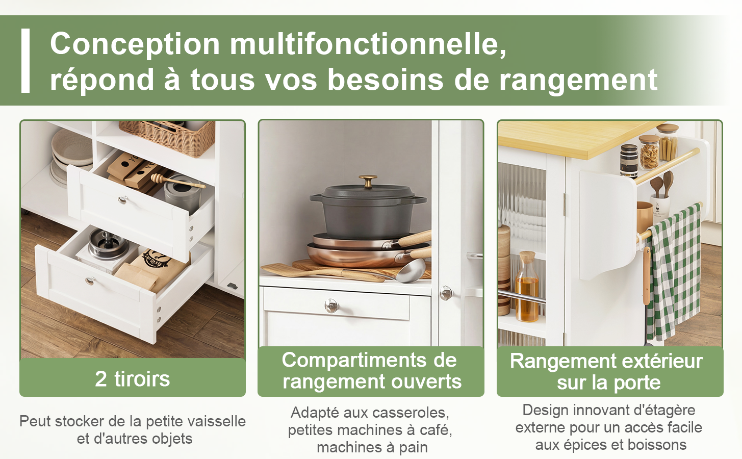 Détail du îlot de cuisine