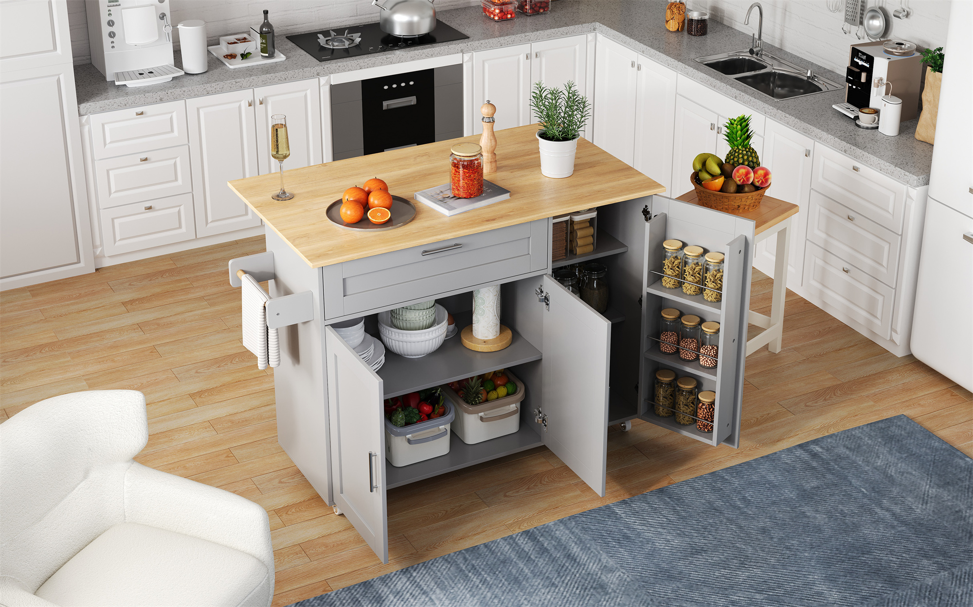 Chariot von cuisine flexible et mobile