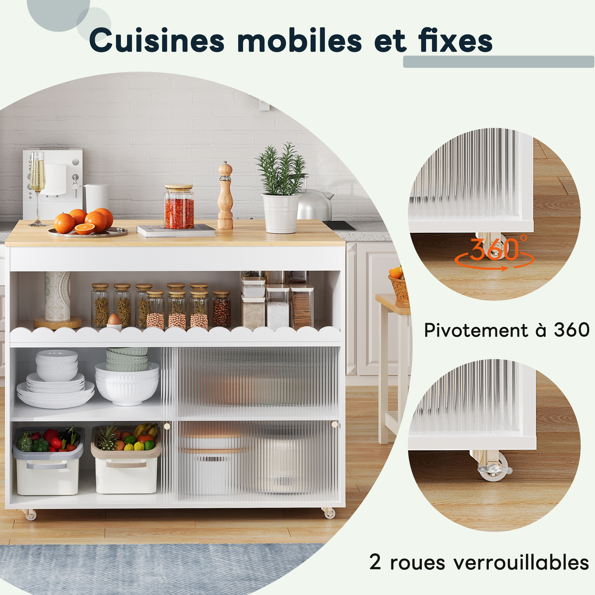 Détail du îlot de cuisine