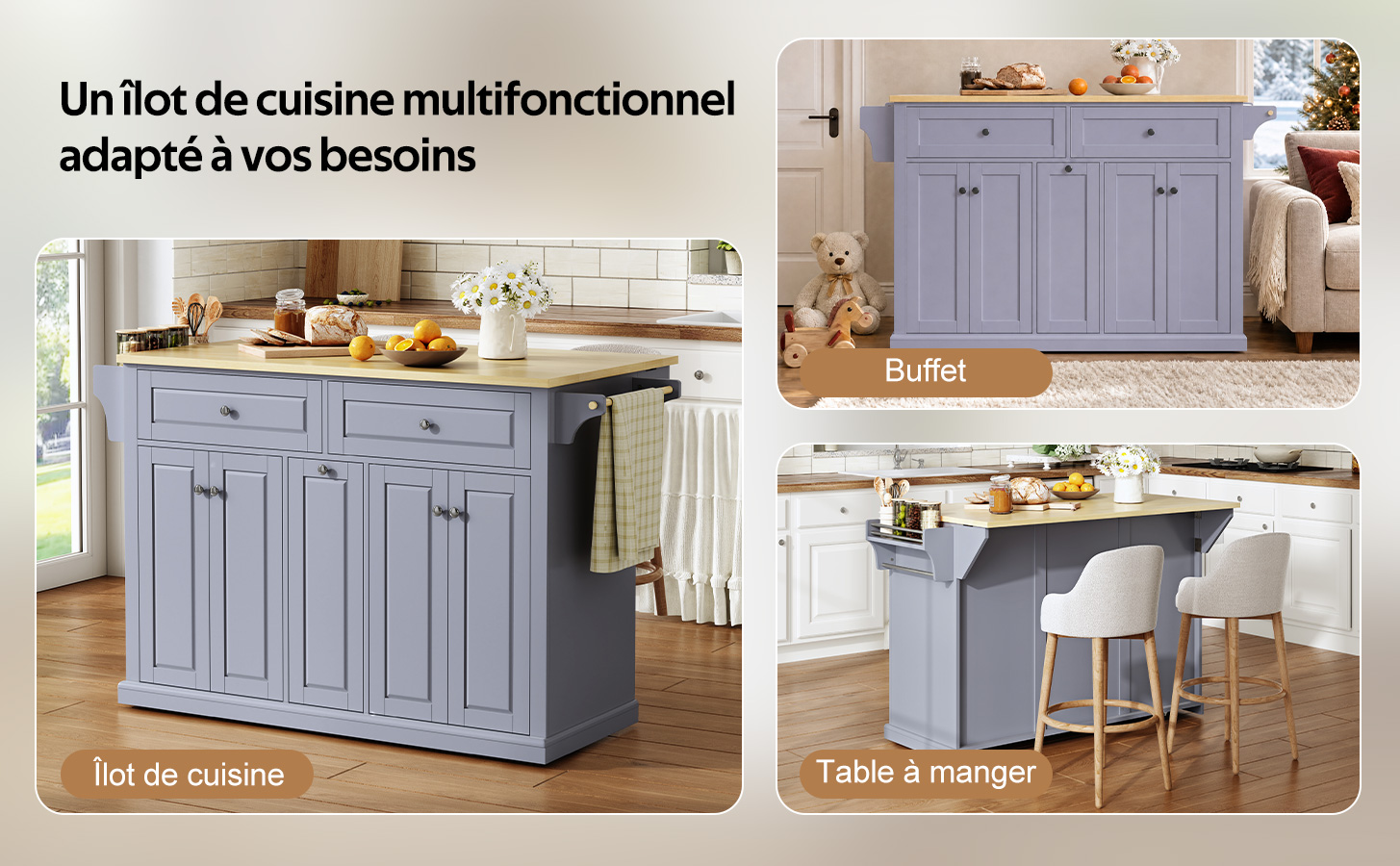 Présentation du îlot de cuisine