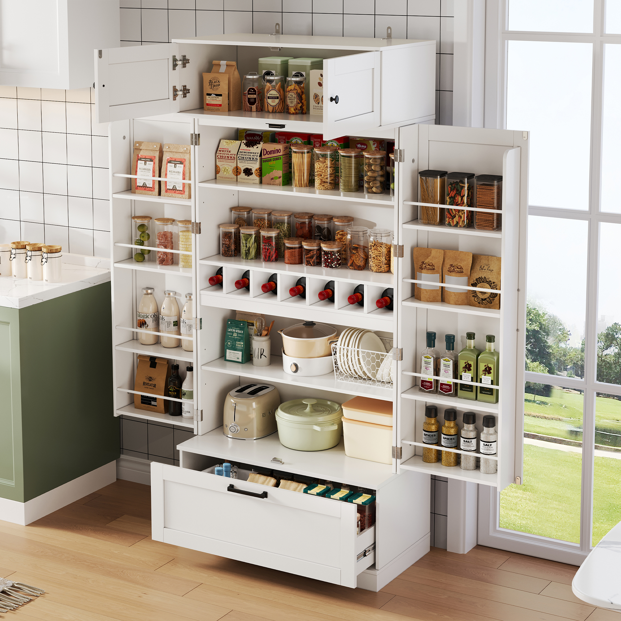 Buffet haut de cuisine Blanc, vue 1