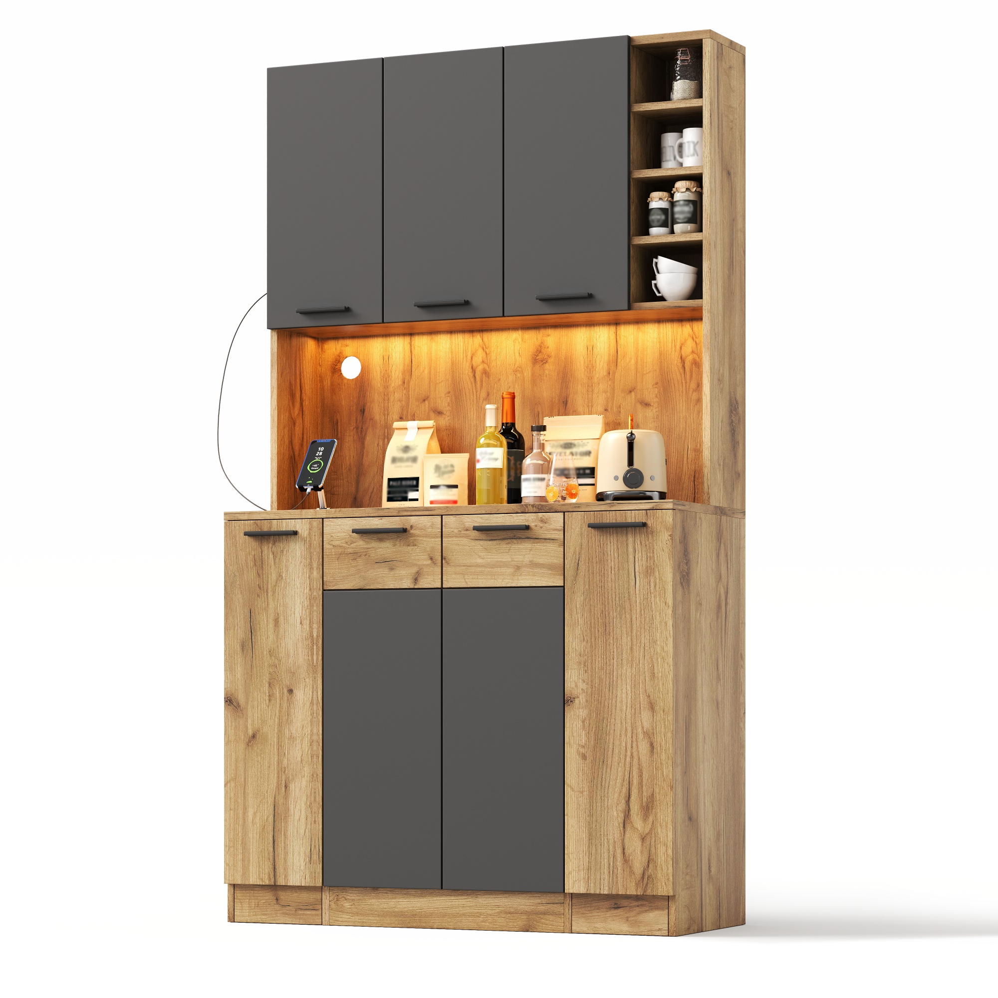 Style industriel moderne avec bois naturel