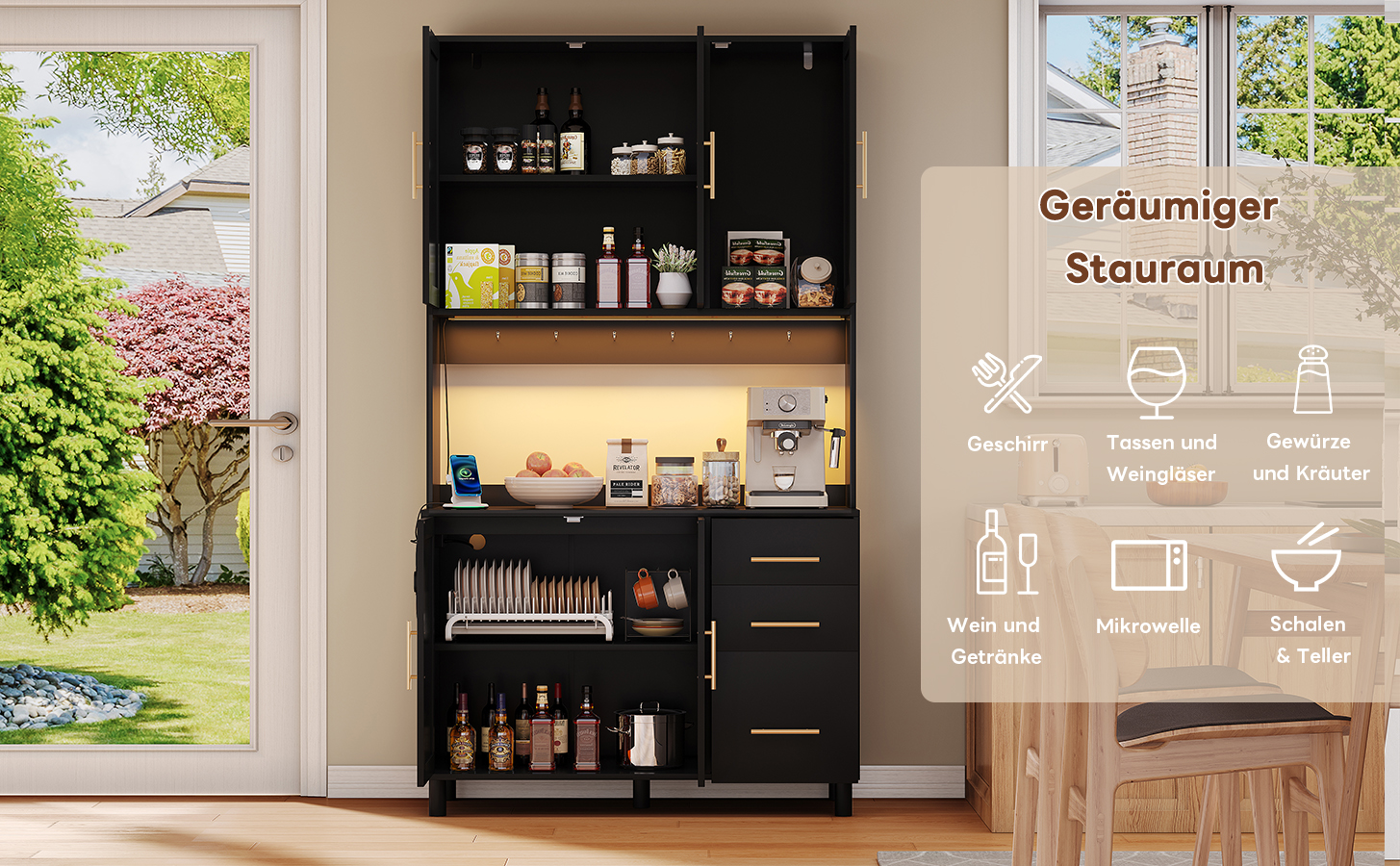 Rattan Sideboard Ansicht 2