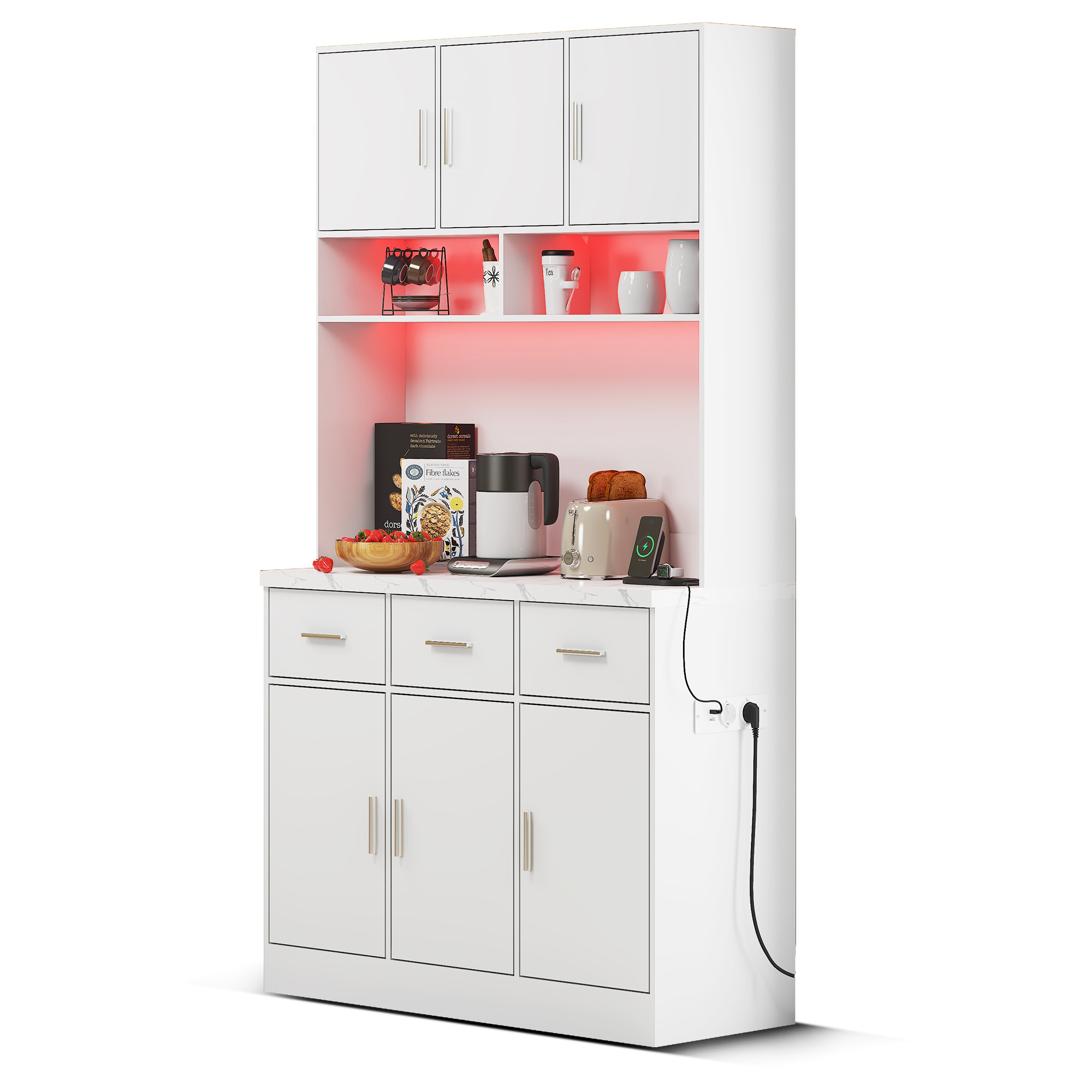 Buffet haut de cuisine Blanc, vue 1