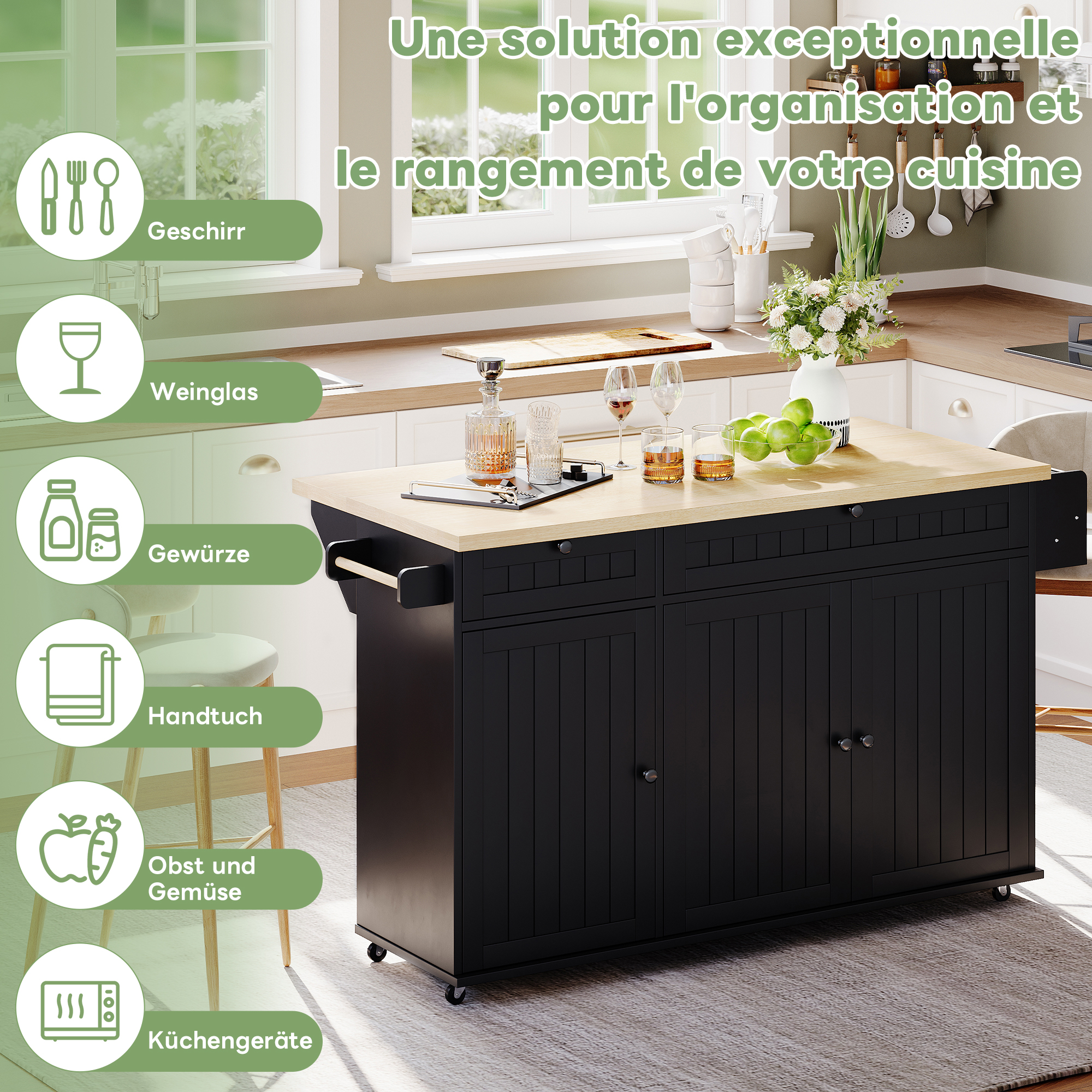 Présentation du îlot de cuisine