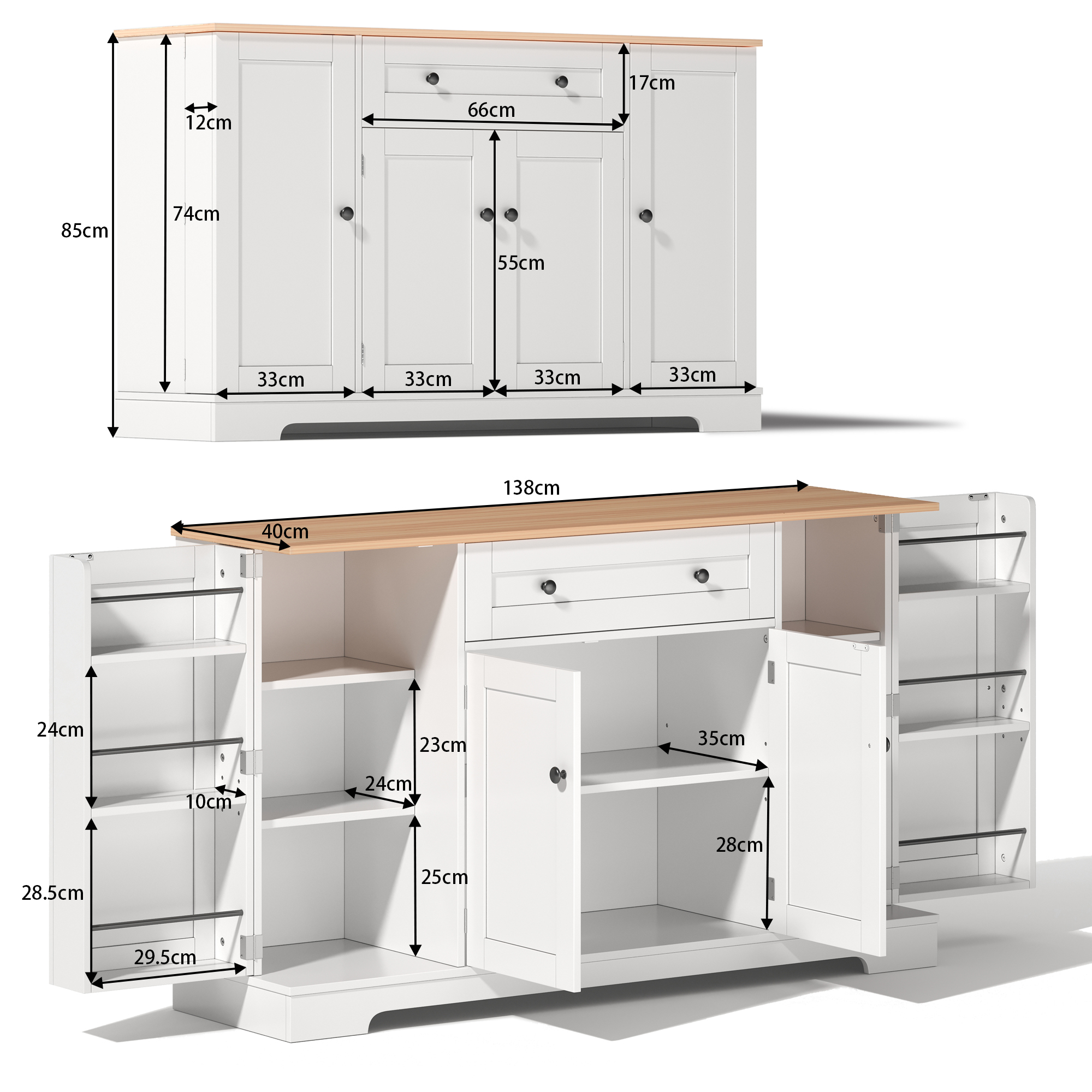 Buffet 1 tiroir et 4 portes