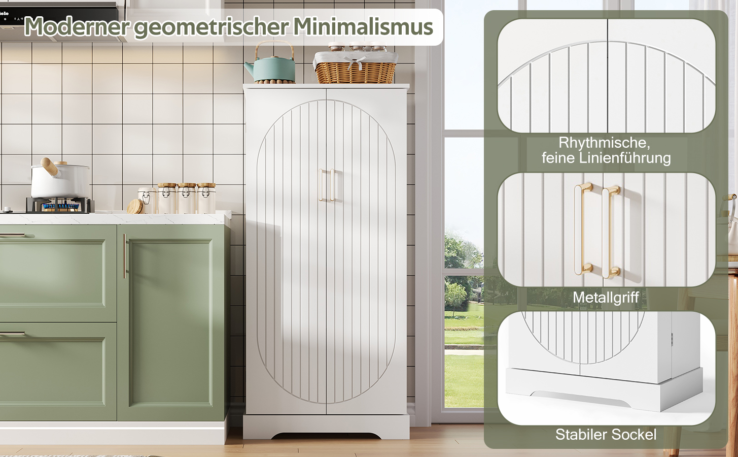Armoire de cuisine compacte 60×35×128 cm avec LED capteur USB, 5 niveaux intérieurs, portes avec 10 étagères, pour petite cuisine, beaucoup de rangement, éclairage automatique, design moderne, stabilité, fonctionnalité, durabilité - image 11