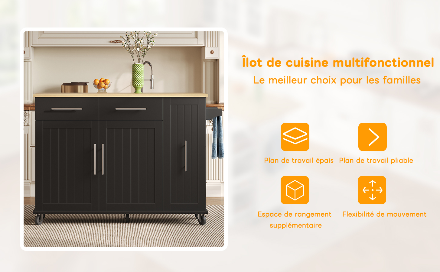 Présentation du îlot de cuisine