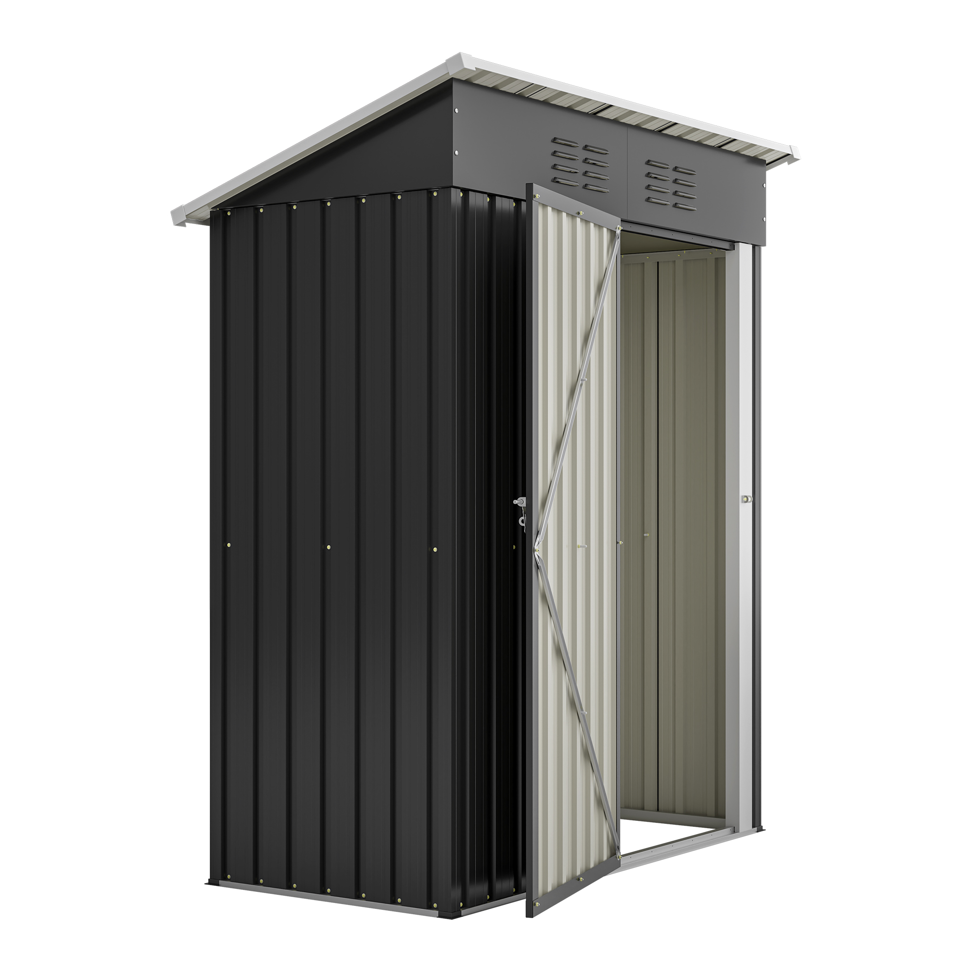 Porte métallique équipée d’un système de verrouillage