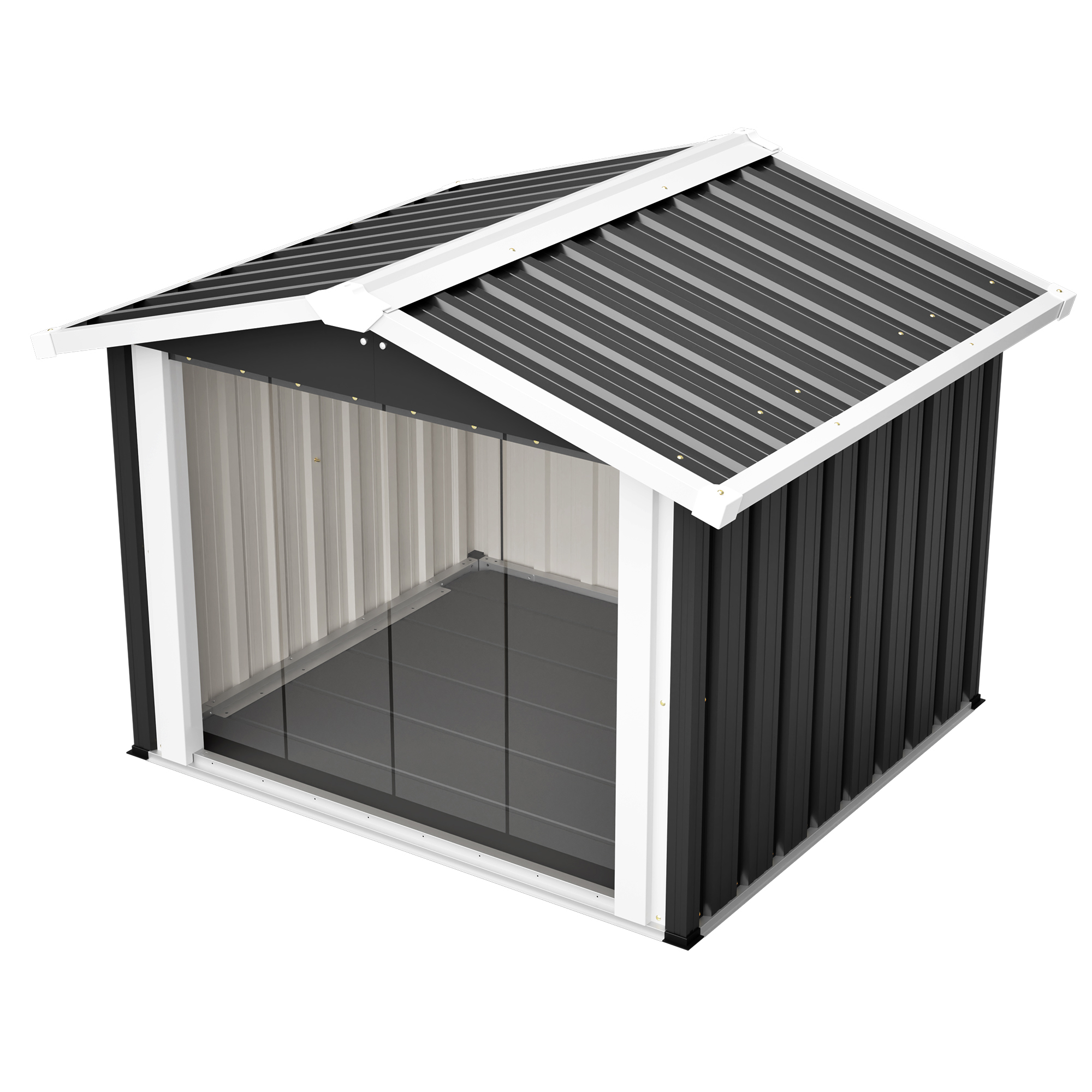 Meuble pour animal, 102,4 x 91 x 84,7 cm, métal, noir - vue 8
