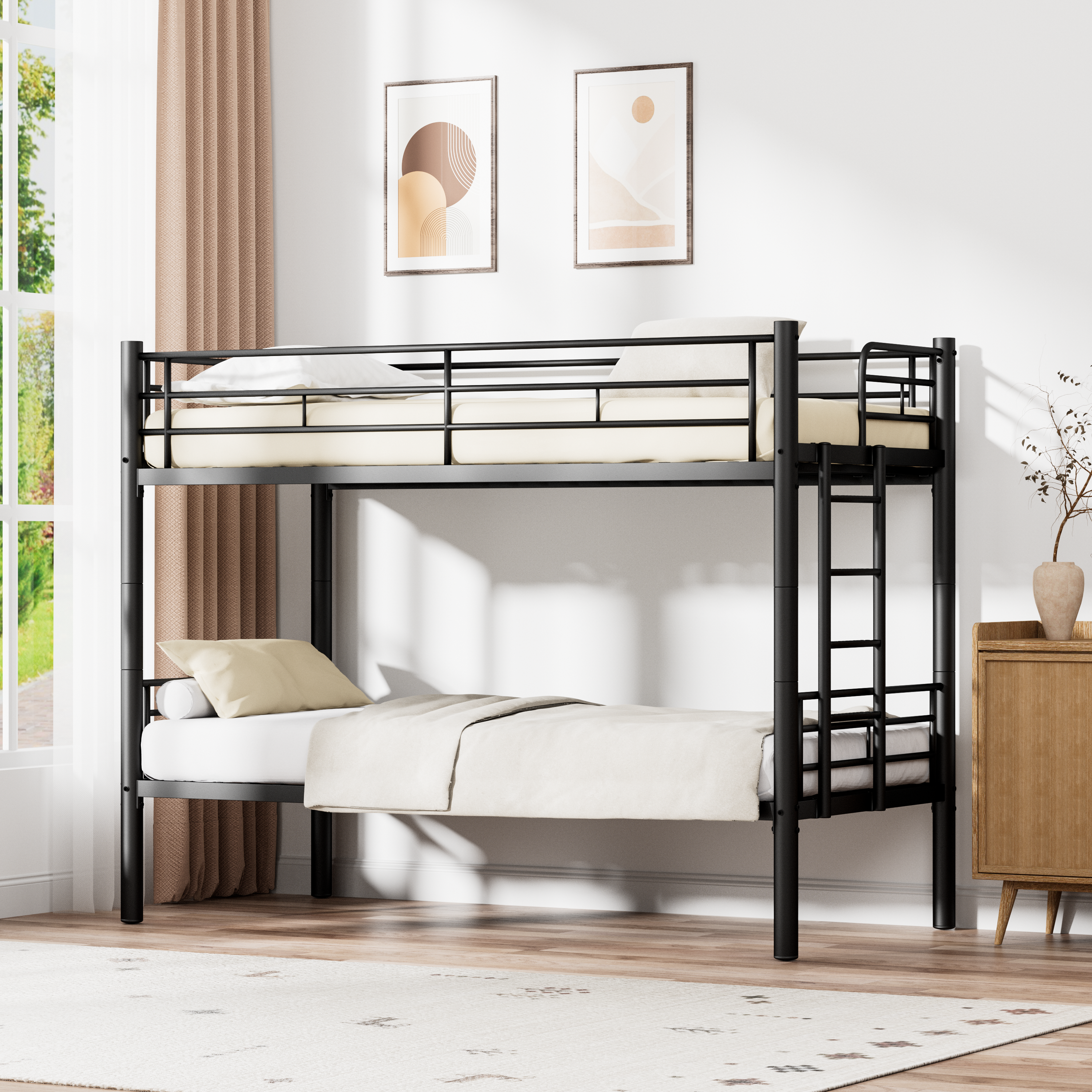Etagenbett Kinder 90x200cm Bunk Bed Kids mit Siche