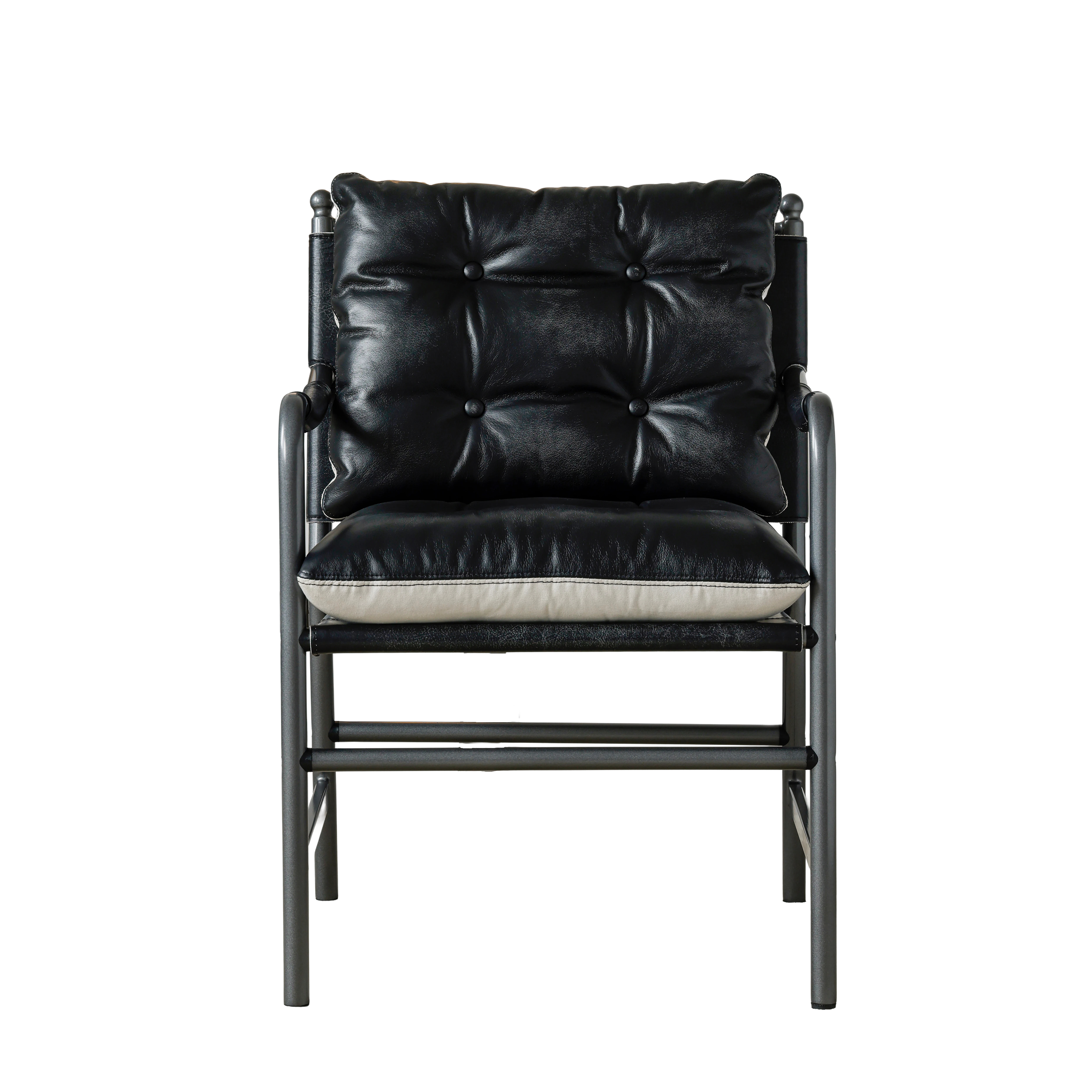 Fauteuil d'appoint Mid-Century en cuir, design élégant intemporel, pour salon, cuir haut de gamme respirant, toucher doux, reste frais et confortable, améliore apparence de la pièce, style classique moderne - image 8